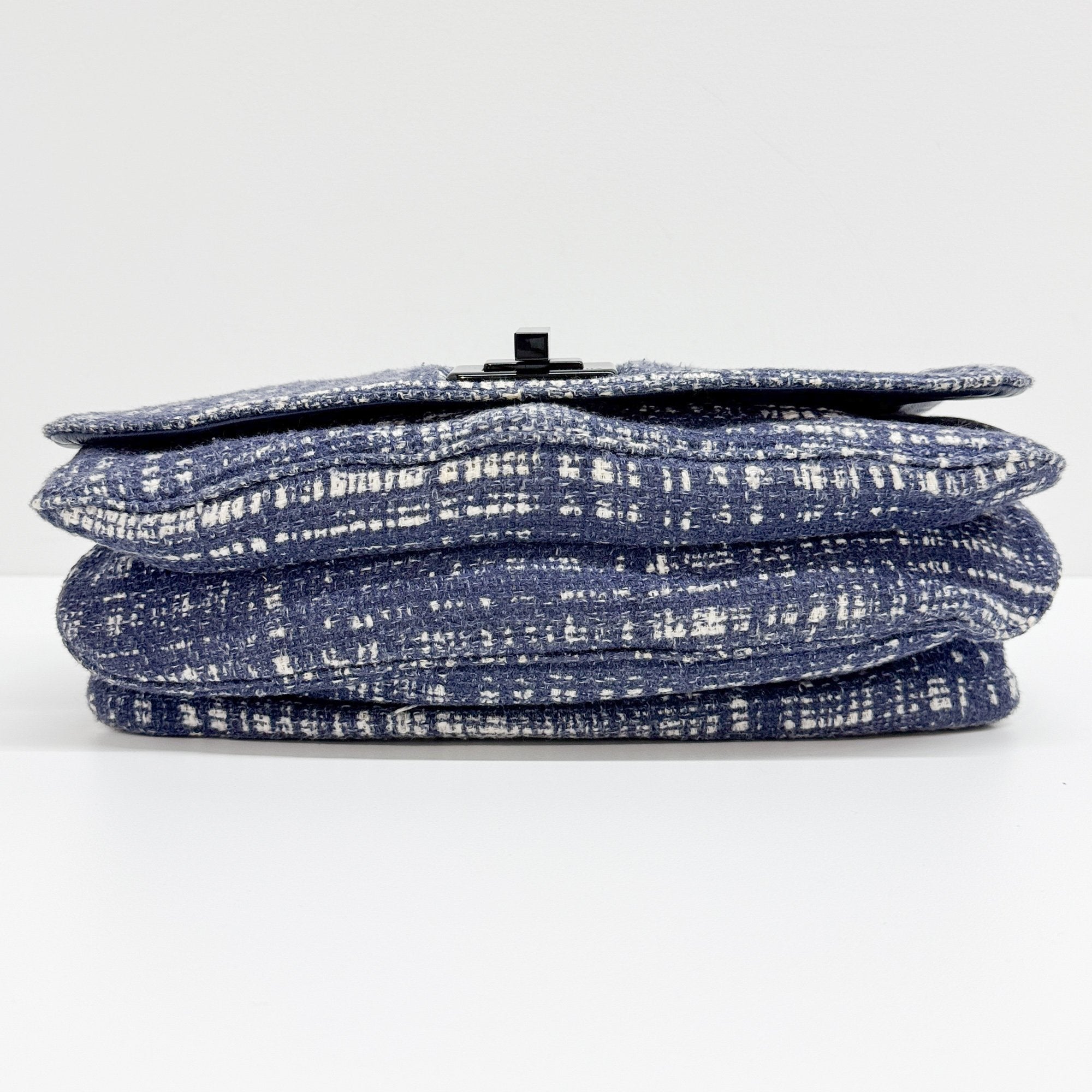 Blue Tweed Shoulder Bag