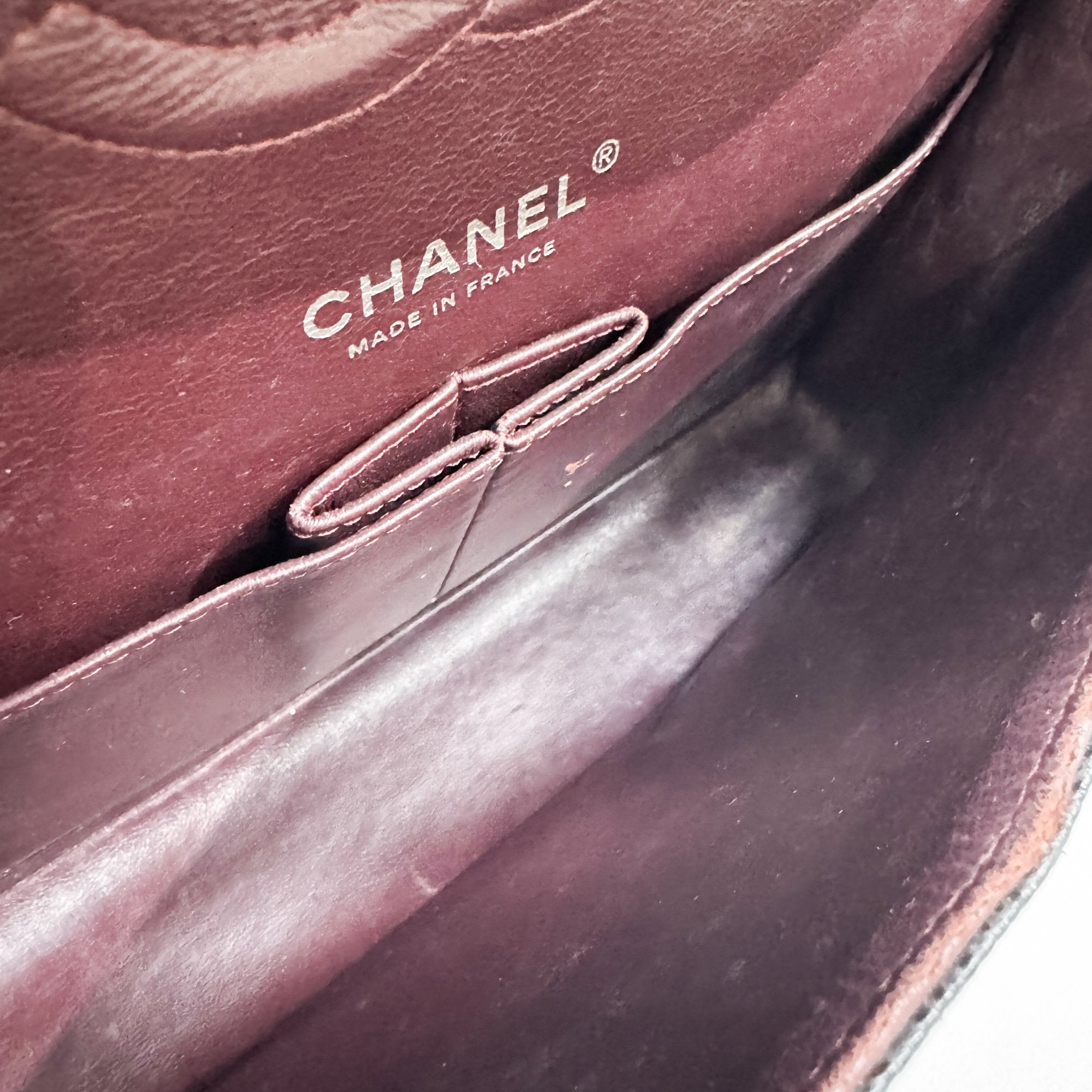 Matelassé Black Leather Chain Shoulder Bag