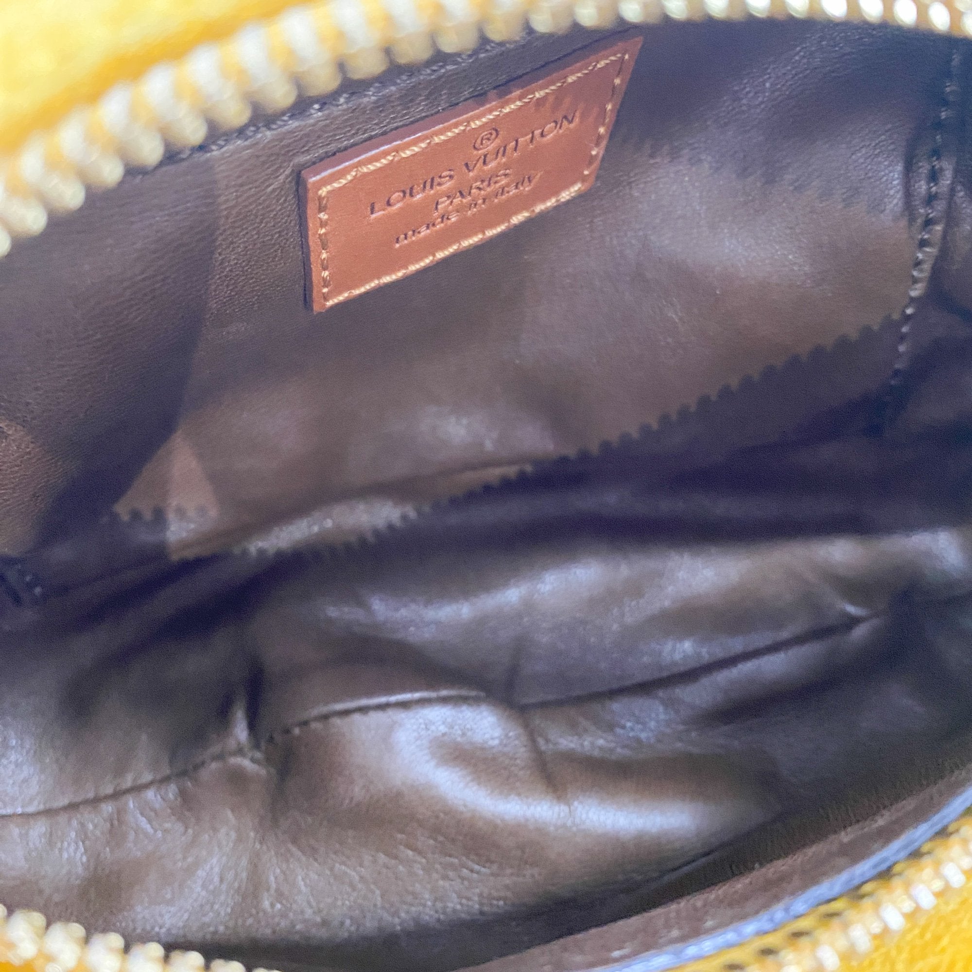 Monogram Yellow Suede Mini Shoulder Bag