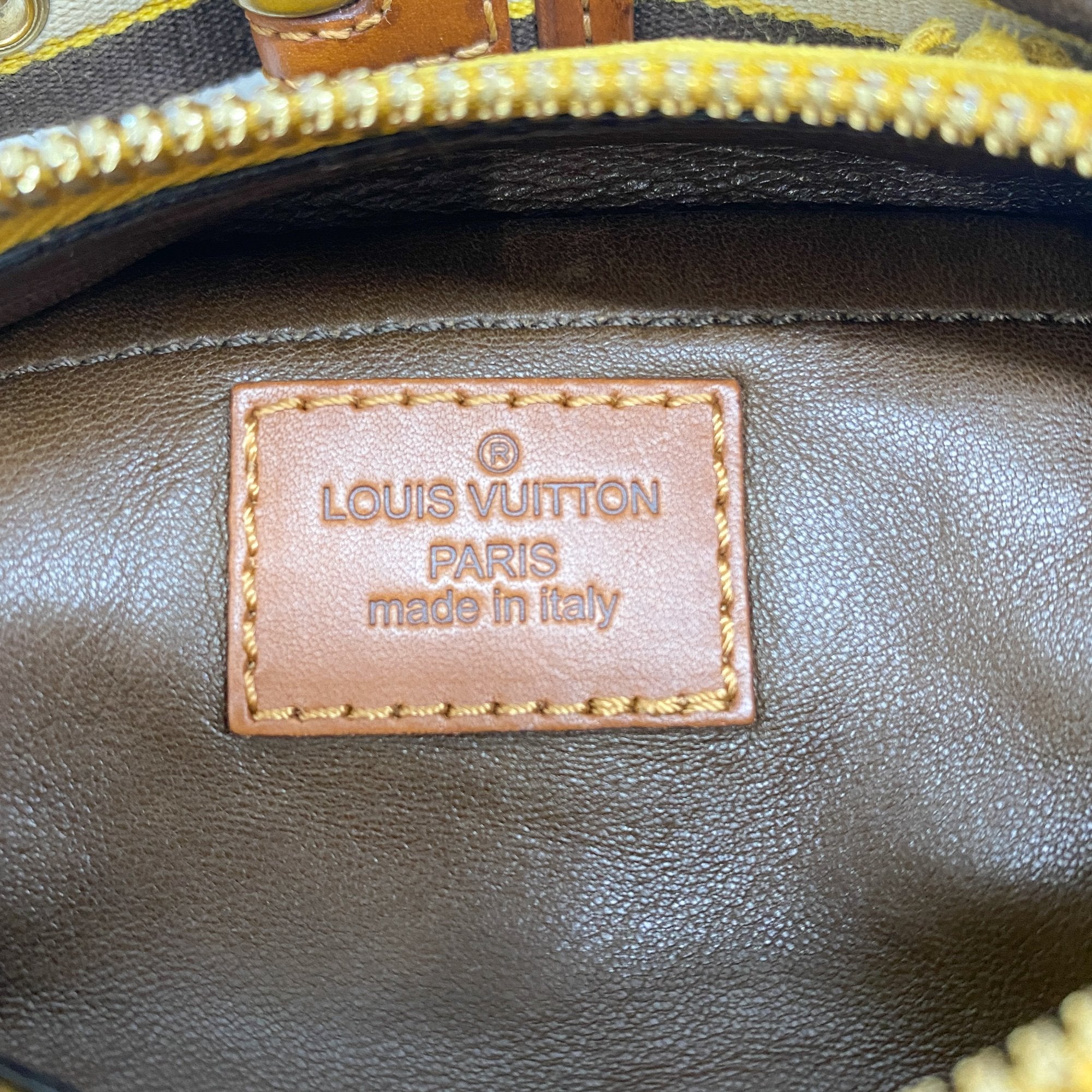 Monogram Yellow Suede Mini Shoulder Bag