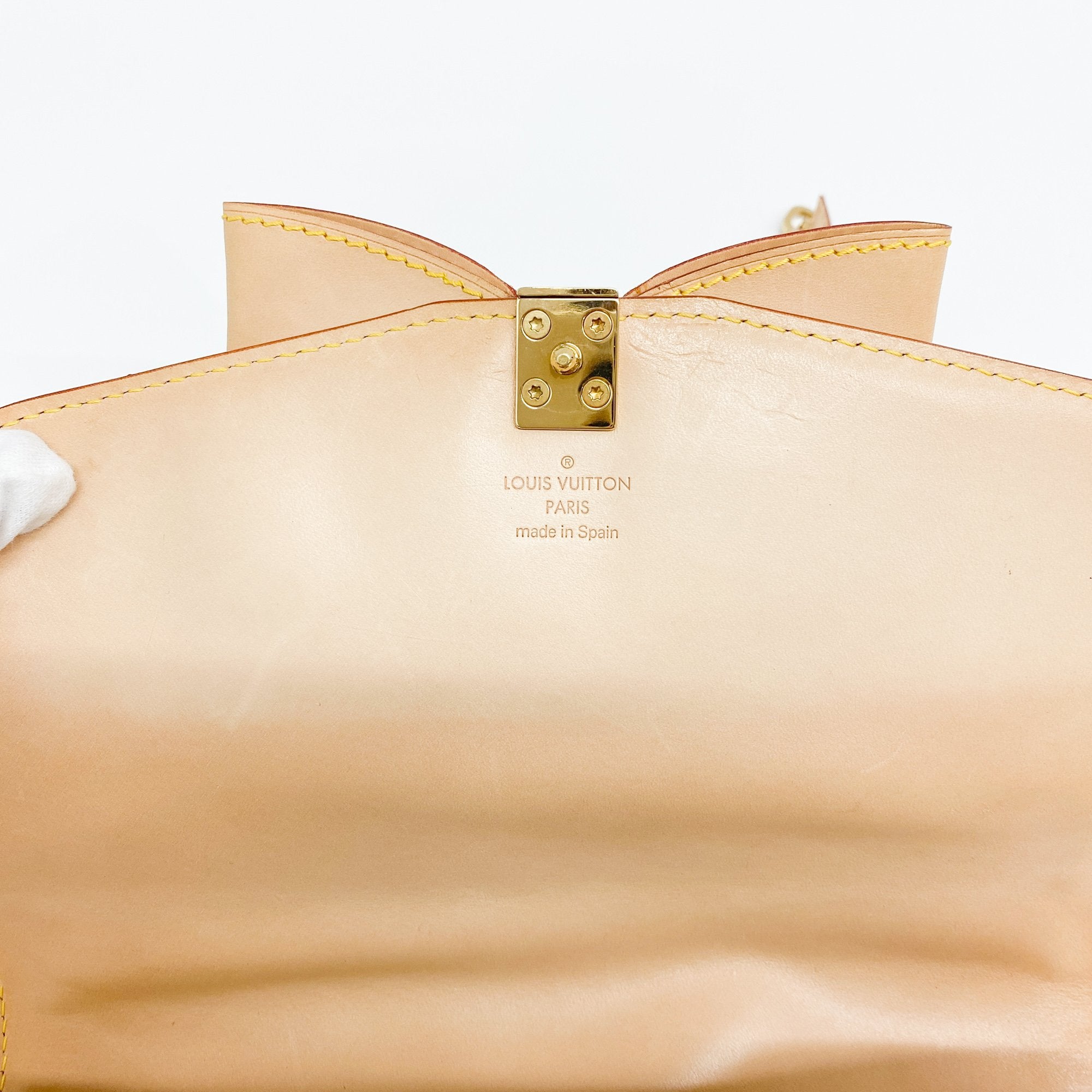 LV x TM  Pink Cherry Blossom Coated Canvas Hand Bag