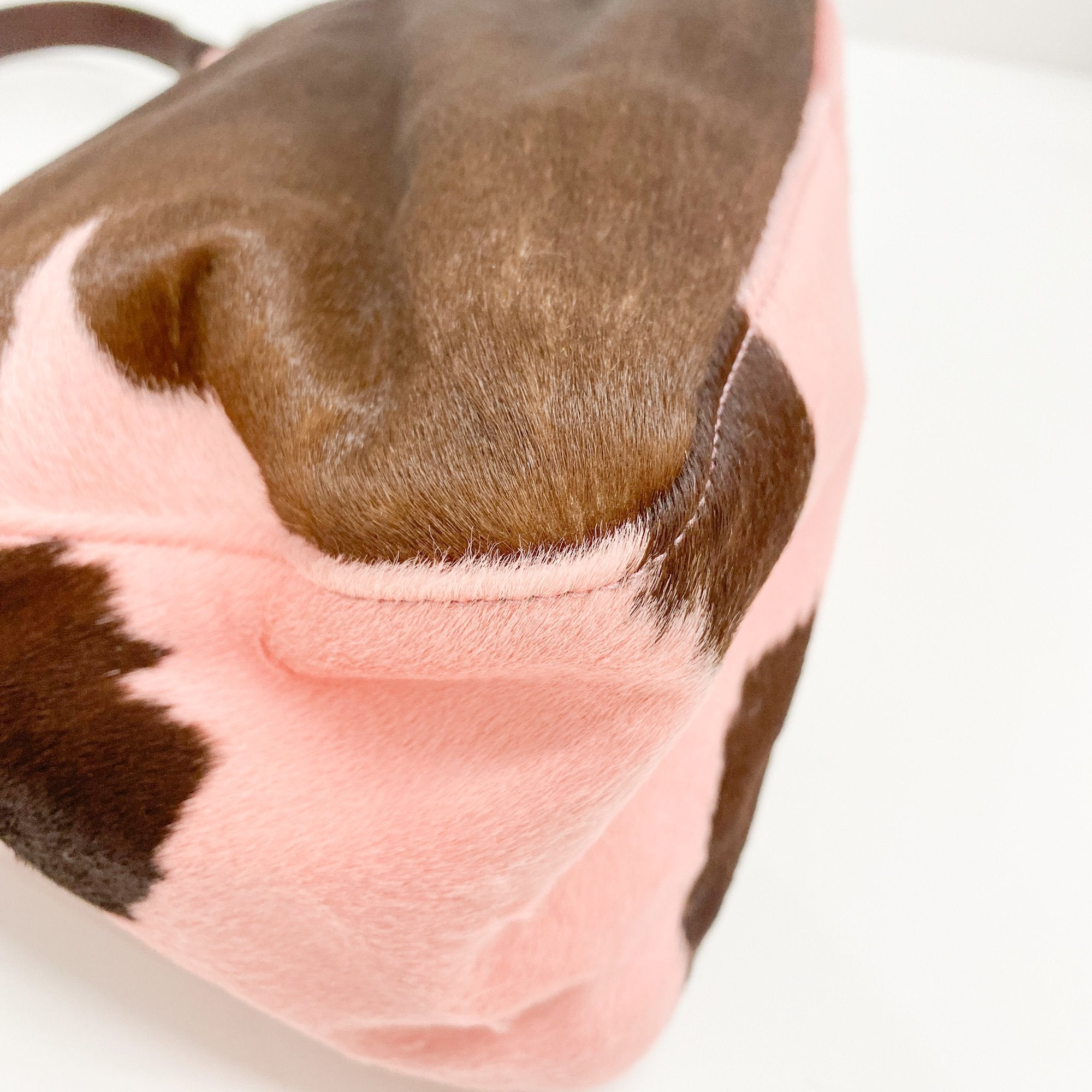 Mamma Baguette Pink Pony Hair Shouler Bag