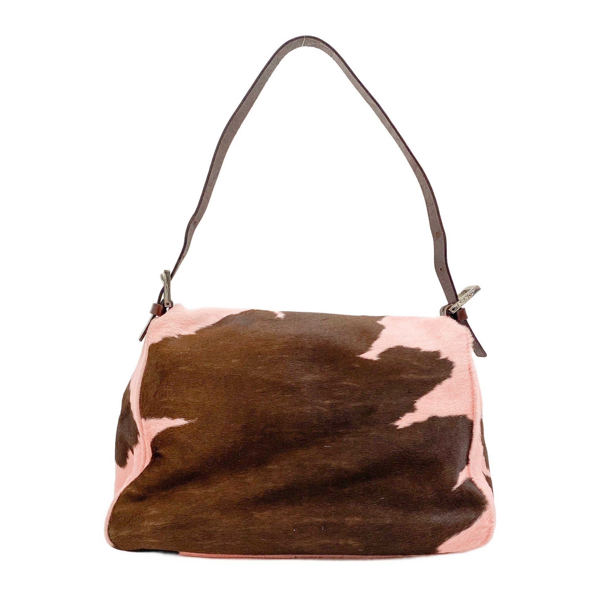 Mamma Baguette Pink Pony Hair Shouler Bag