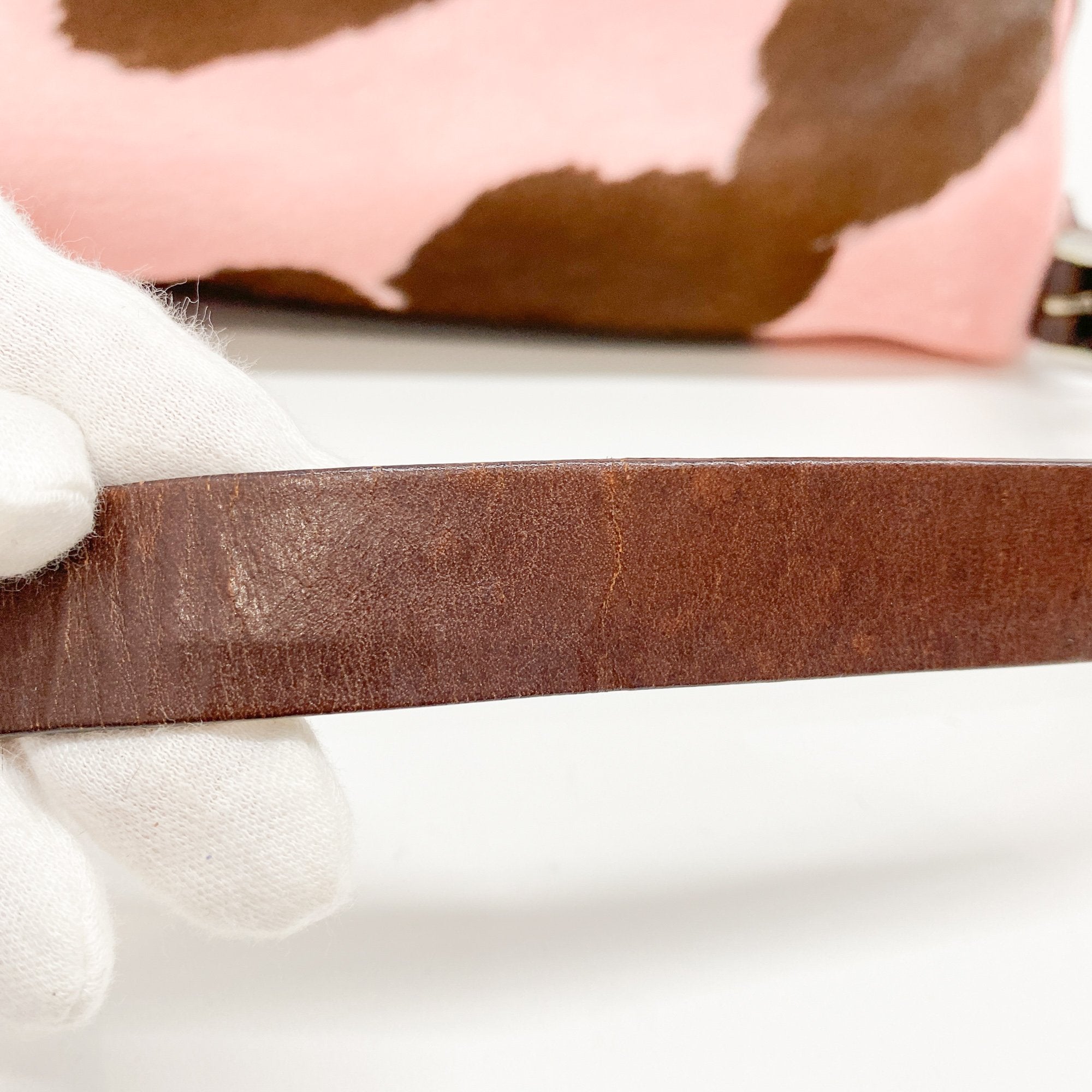 Mamma Baguette Pink Pony Hair Shouler Bag