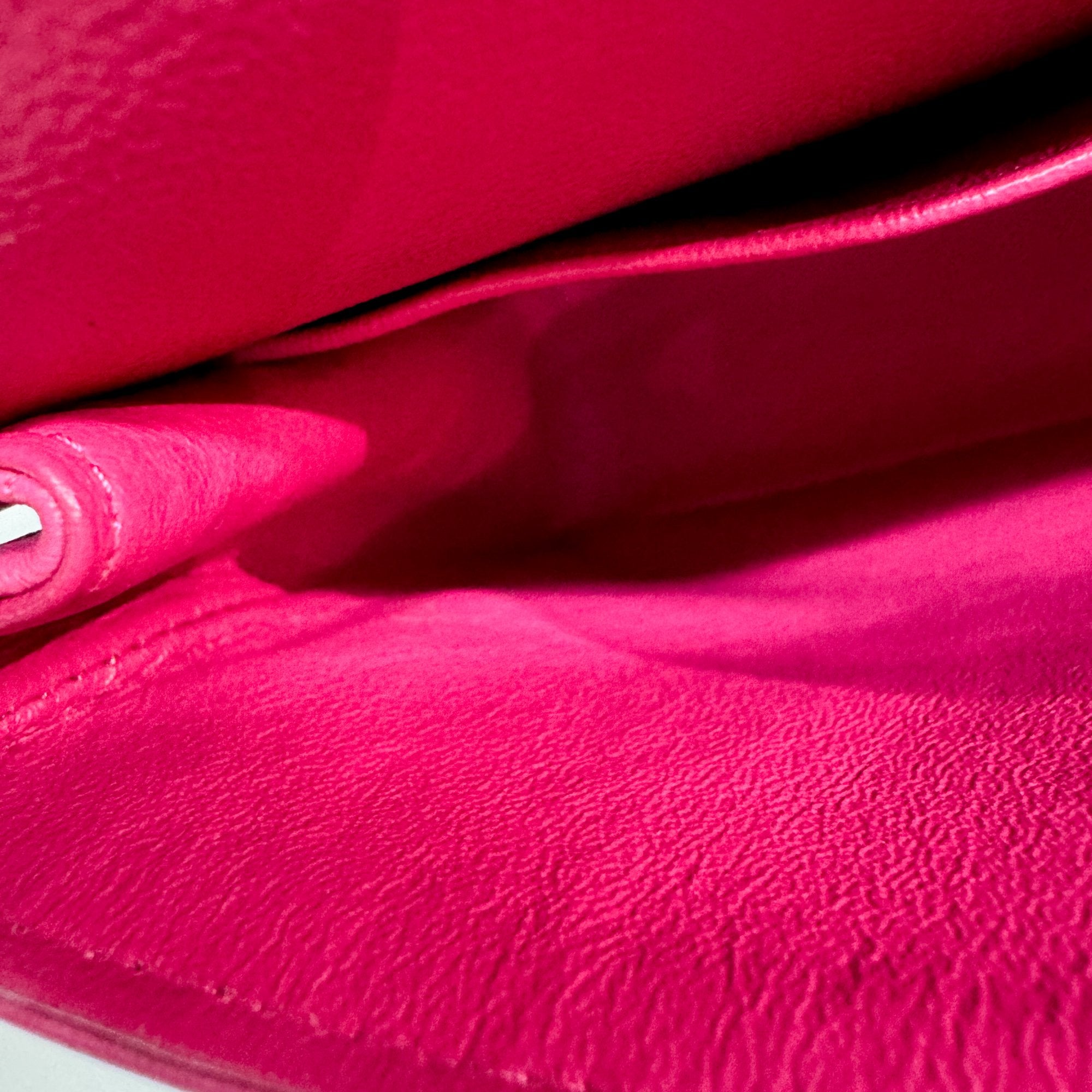 Chevron Pink Leather Shoulder Bag