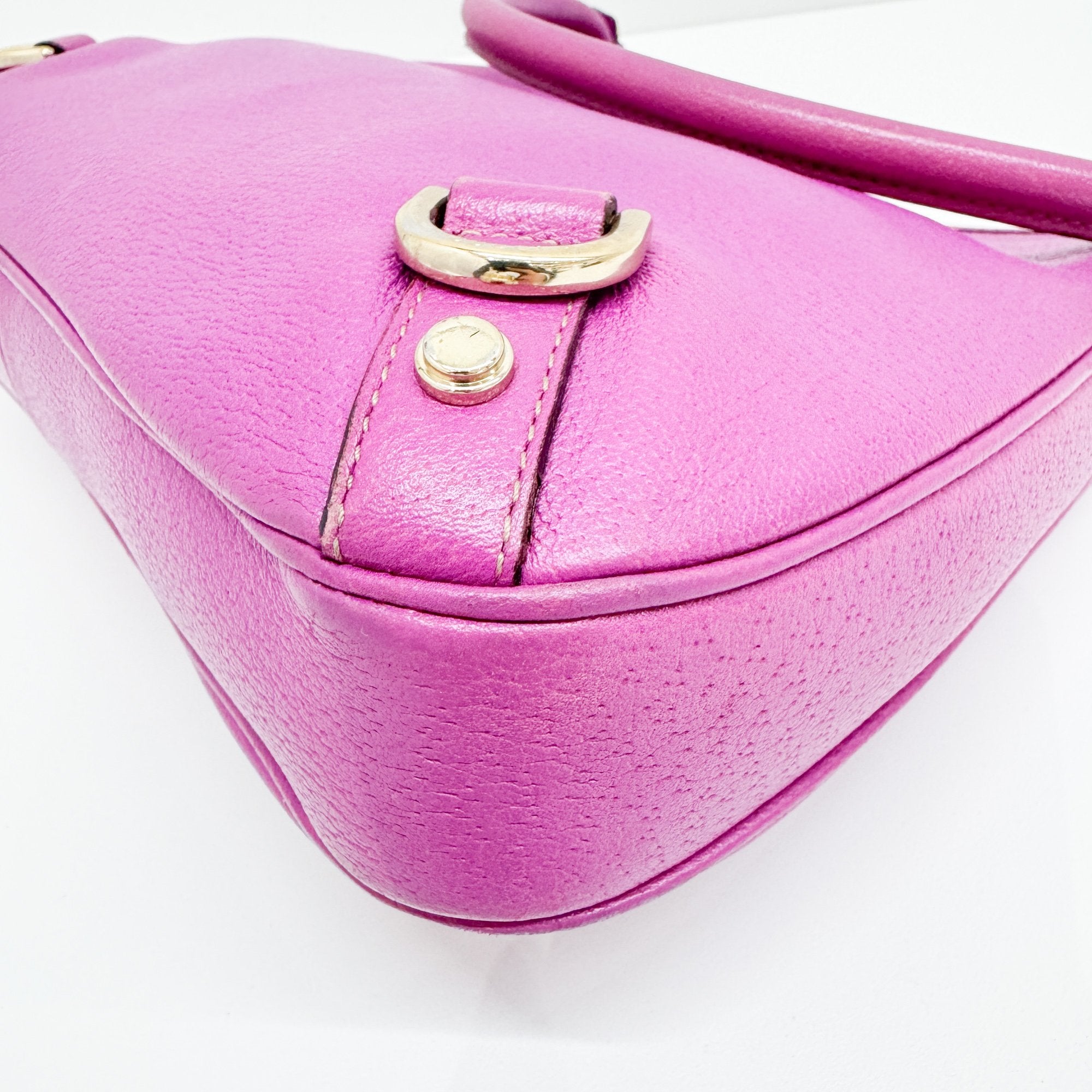 Abbey Lilac Leather Shoulder Bag