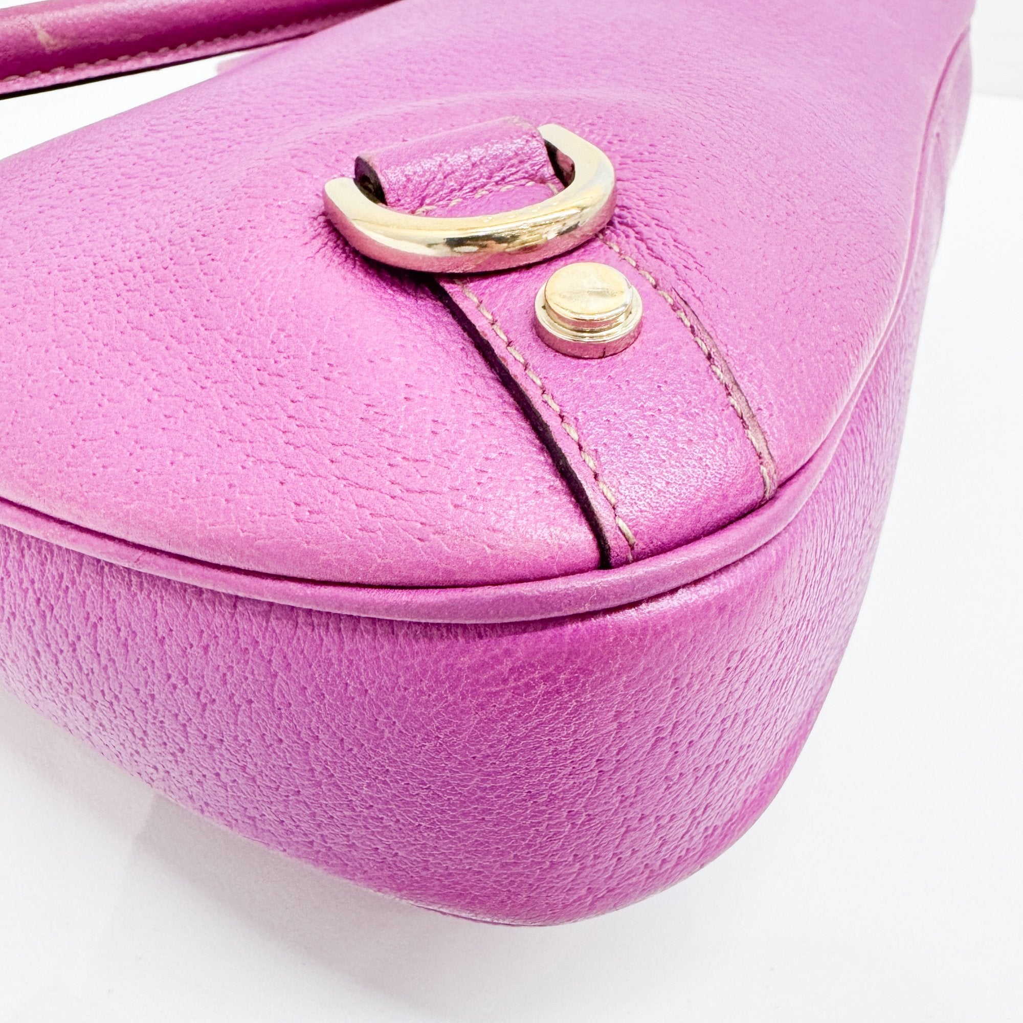 Abbey Lilac Leather Shoulder Bag