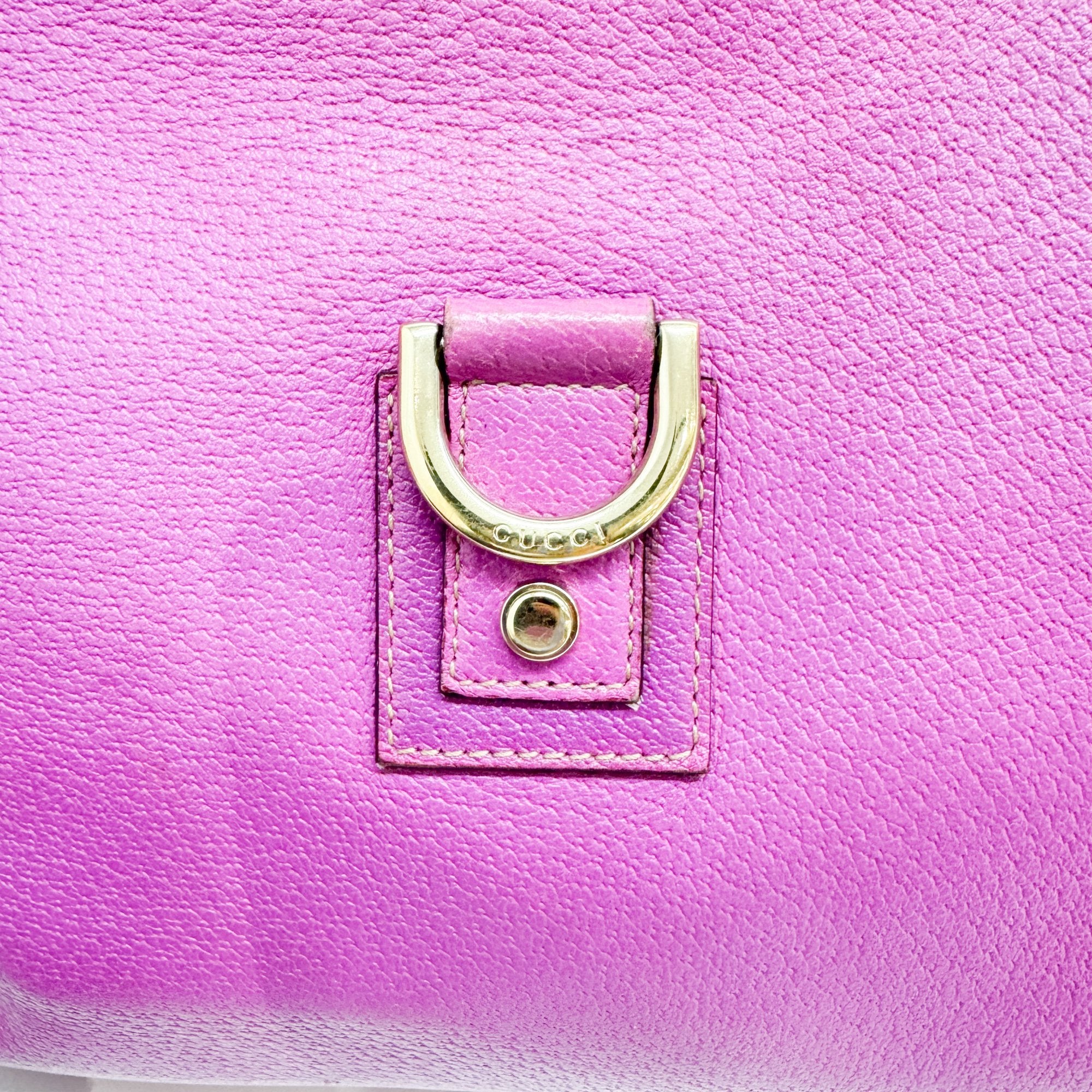 Abbey Lilac Leather Shoulder Bag