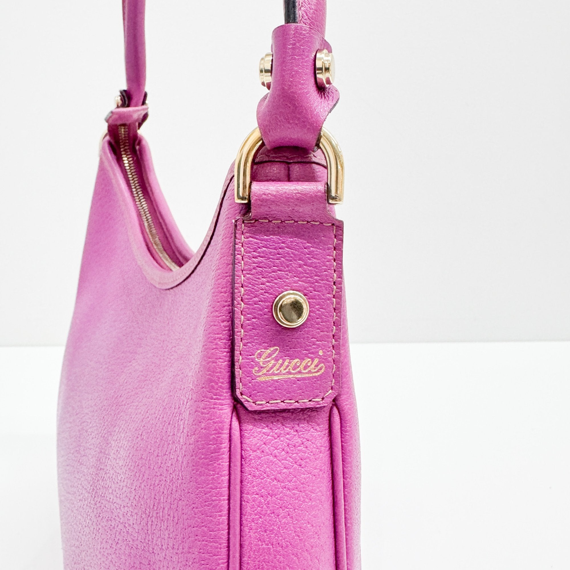 Abbey Lilac Leather Shoulder Bag