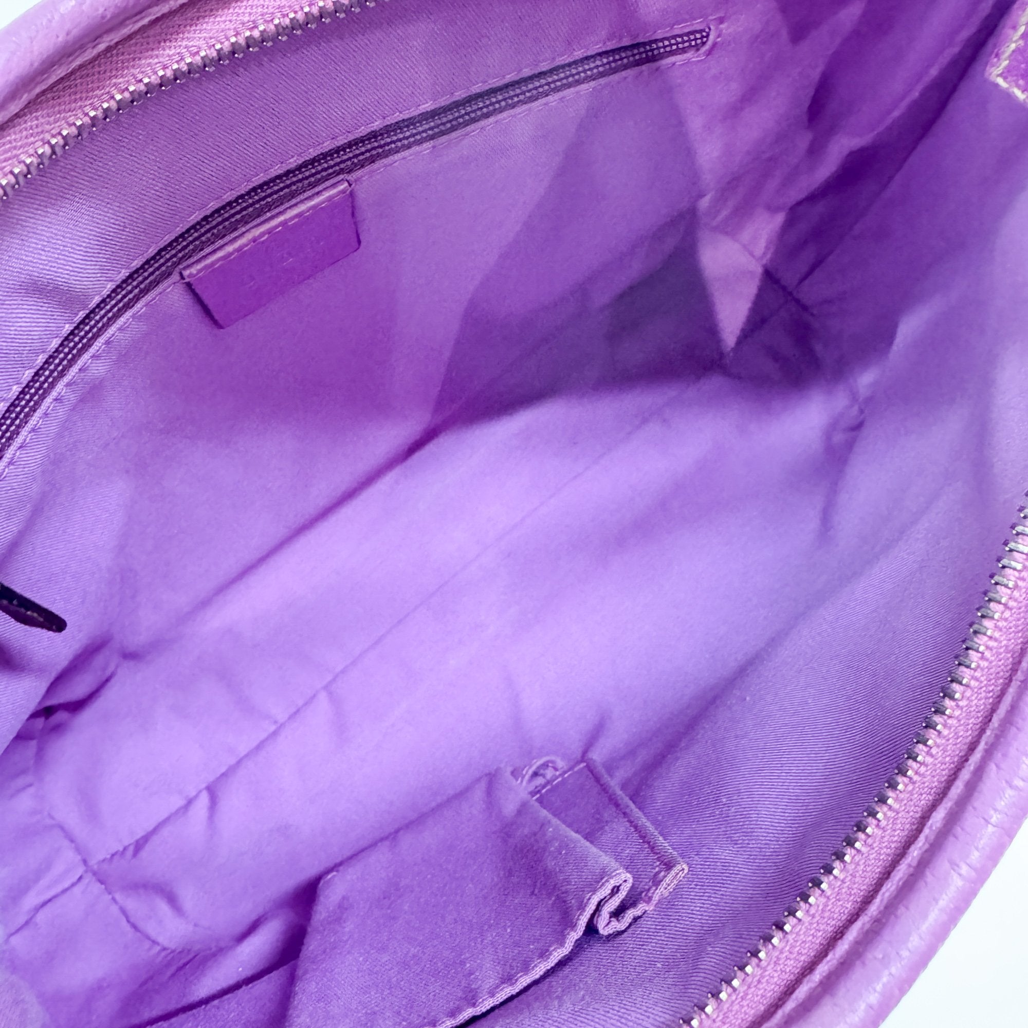 Abbey Lilac Leather Shoulder Bag