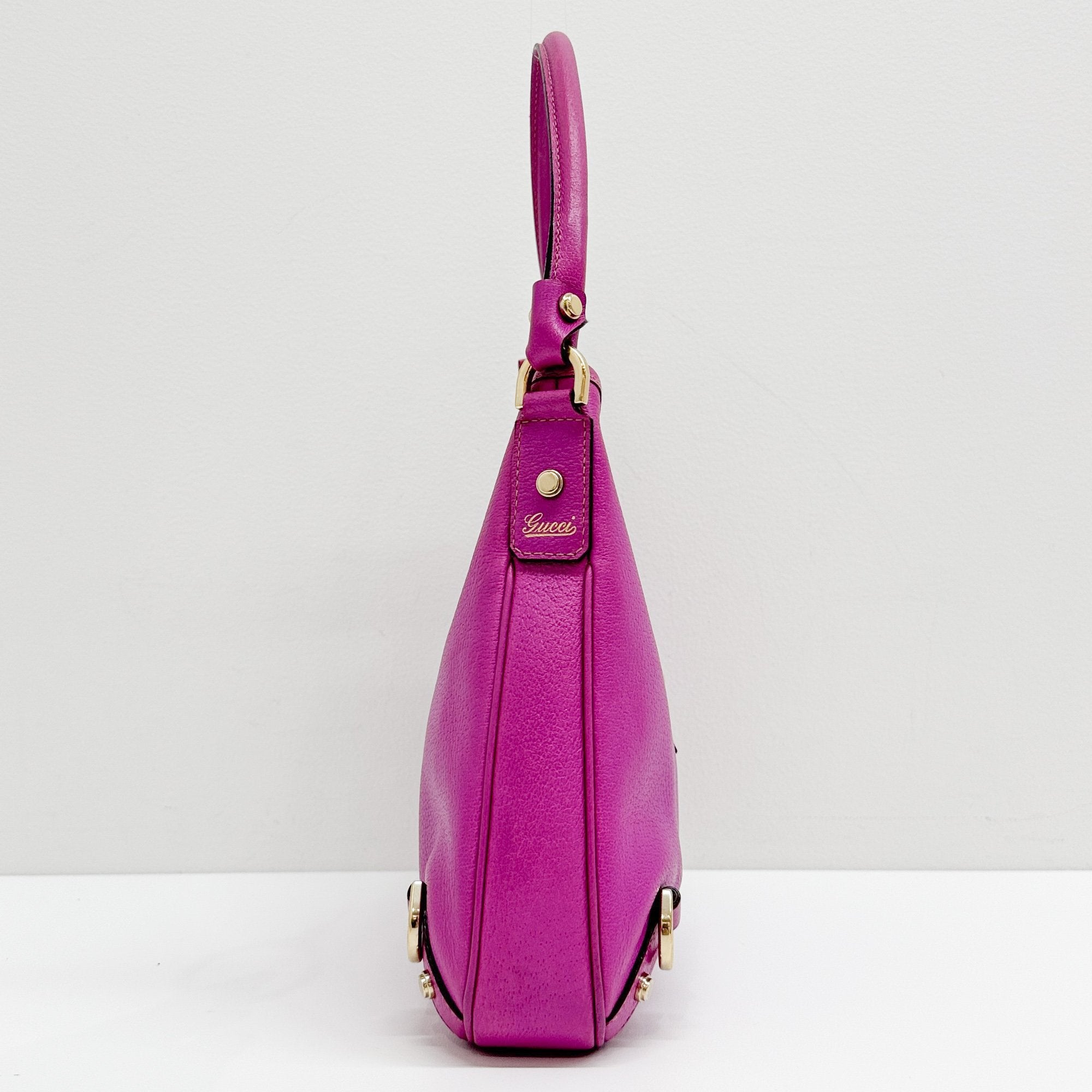 Abbey Lilac Leather Shoulder Bag