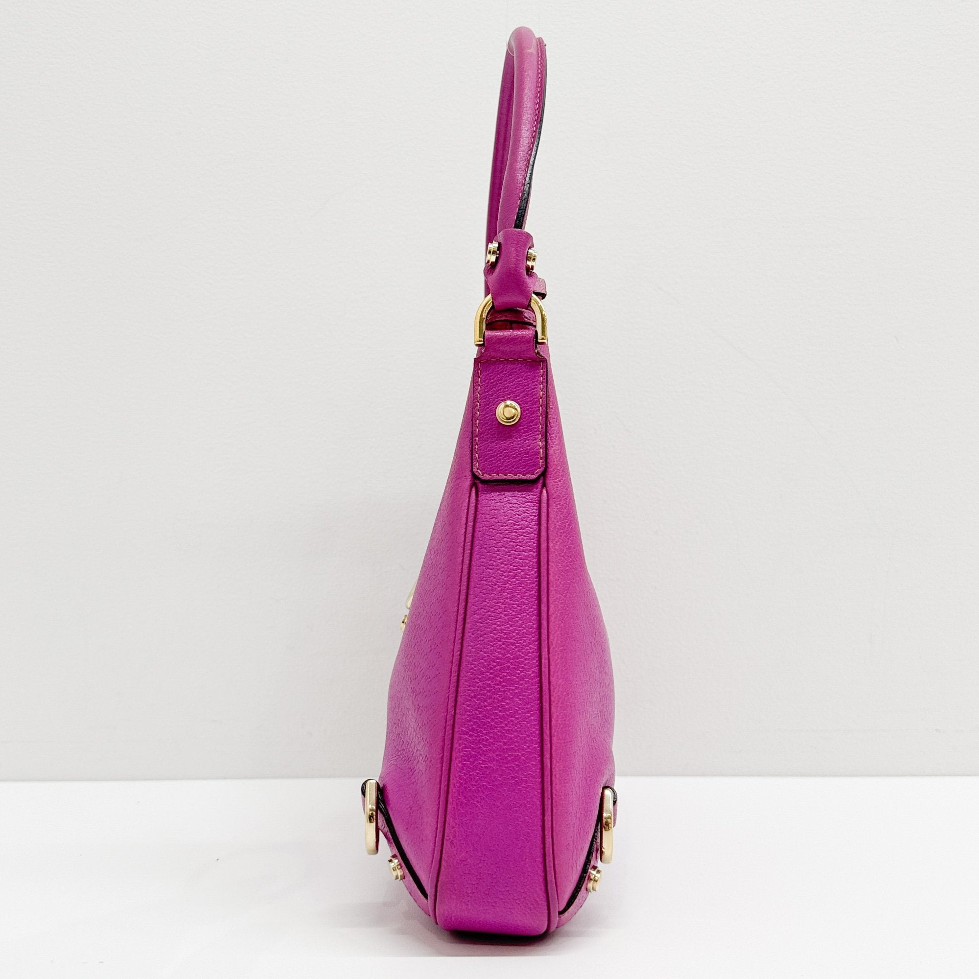 Abbey Lilac Leather Shoulder Bag