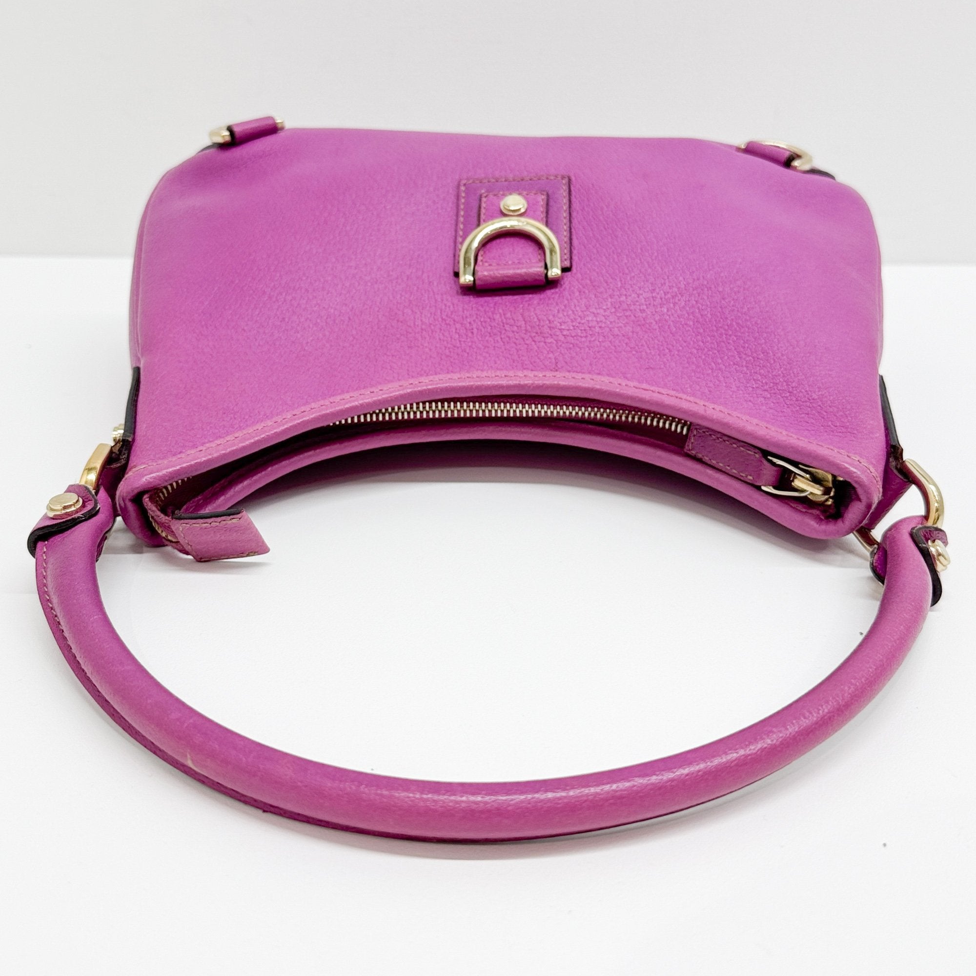 Abbey Lilac Leather Shoulder Bag