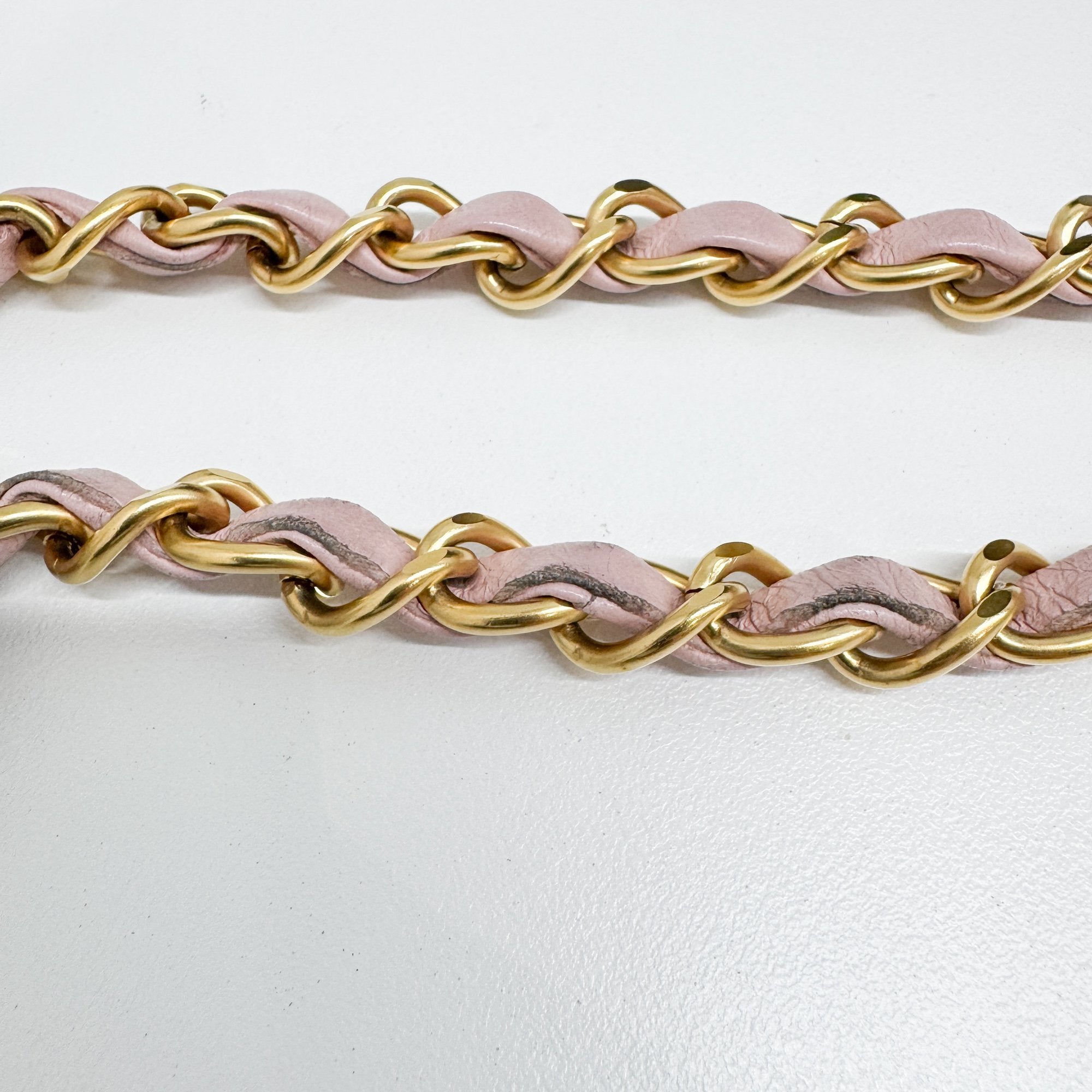 Mini Classic Flap Pink Leather Shoulder Bag