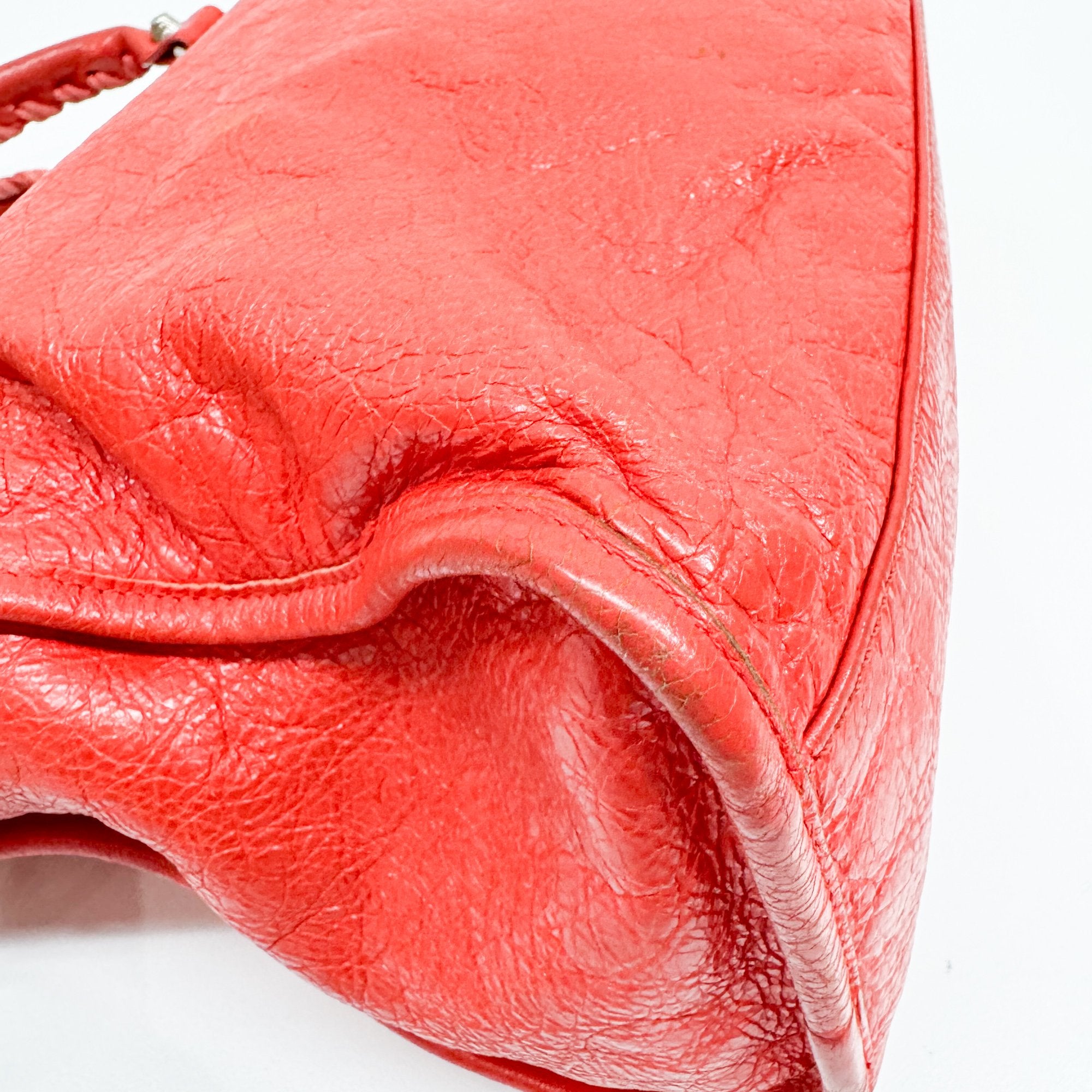 The City  Red Leather Two Way Bag