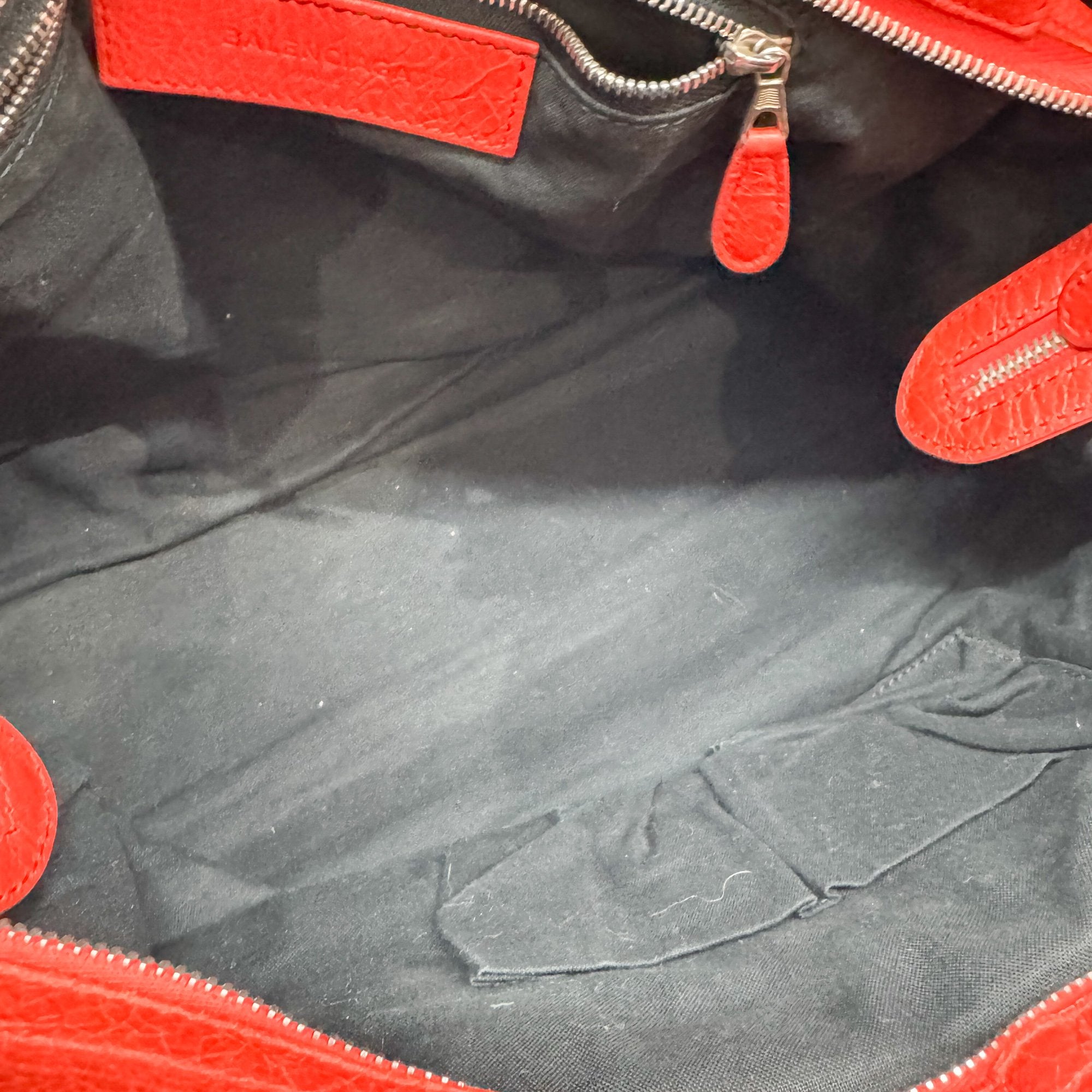 The City  Red Leather Two Way Bag