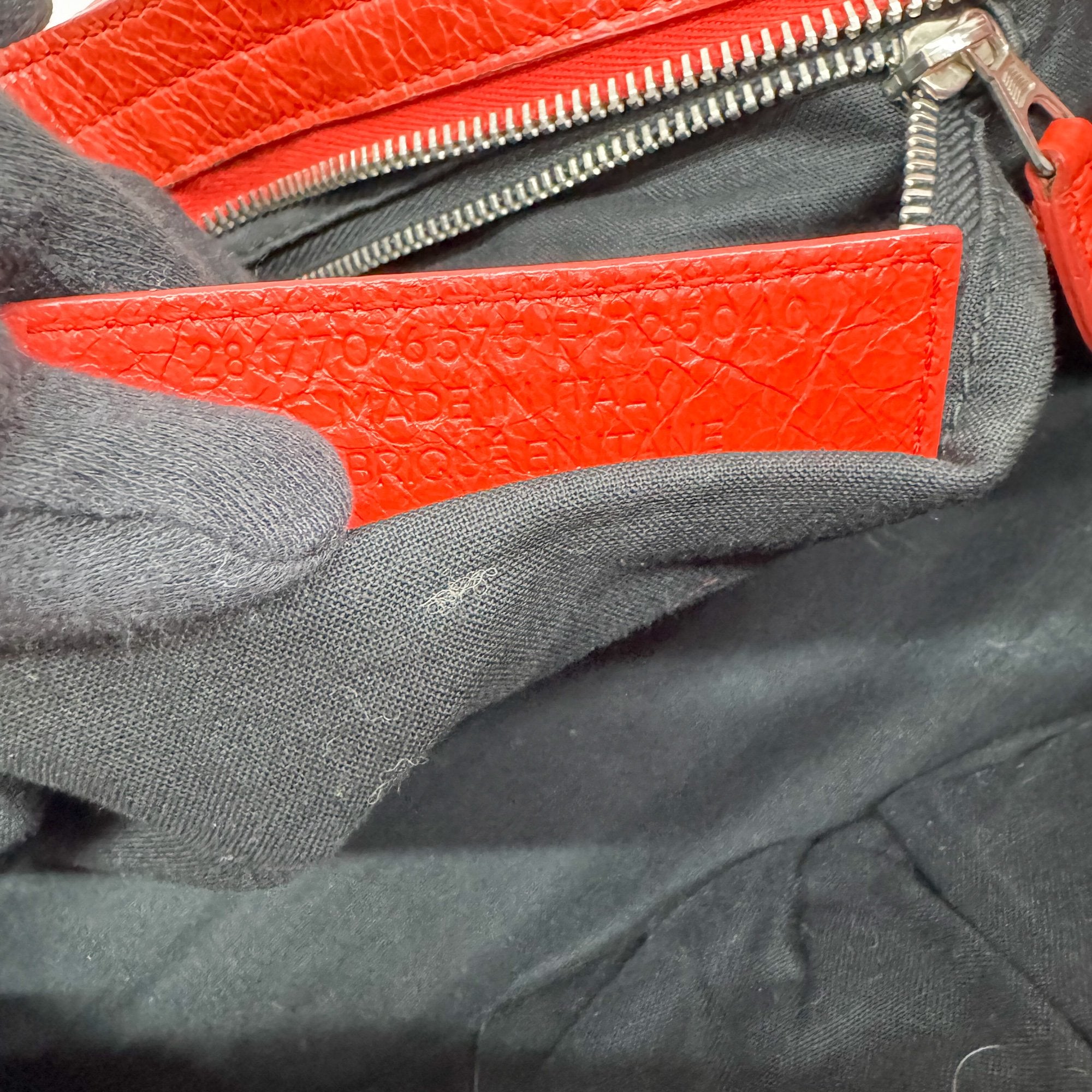 The City  Red Leather Two Way Bag