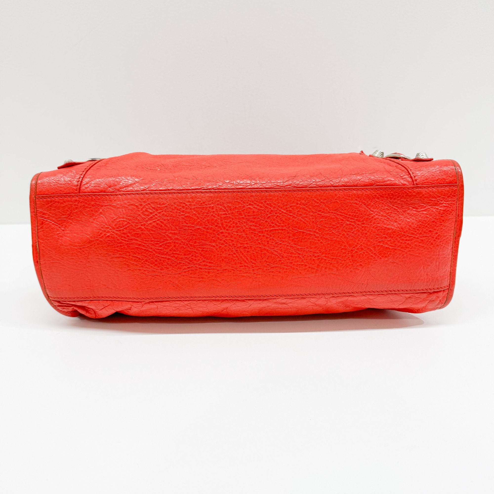 The City  Red Leather Two Way Bag