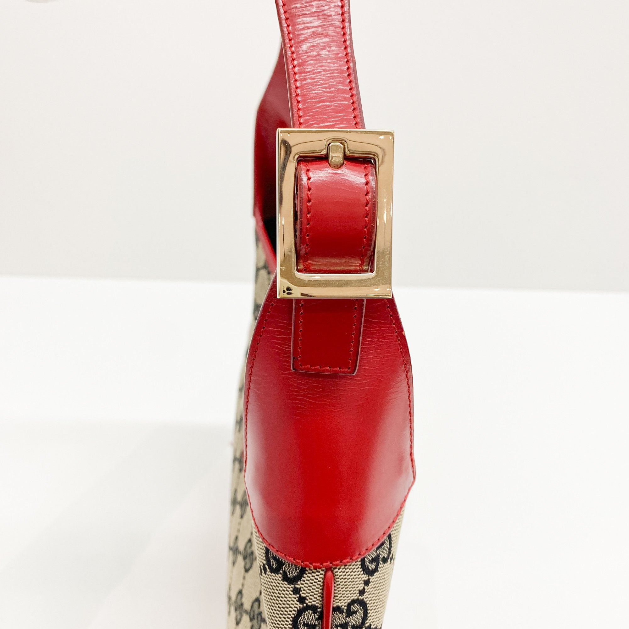 Jackie Red GG Canvas Shoulder Bag