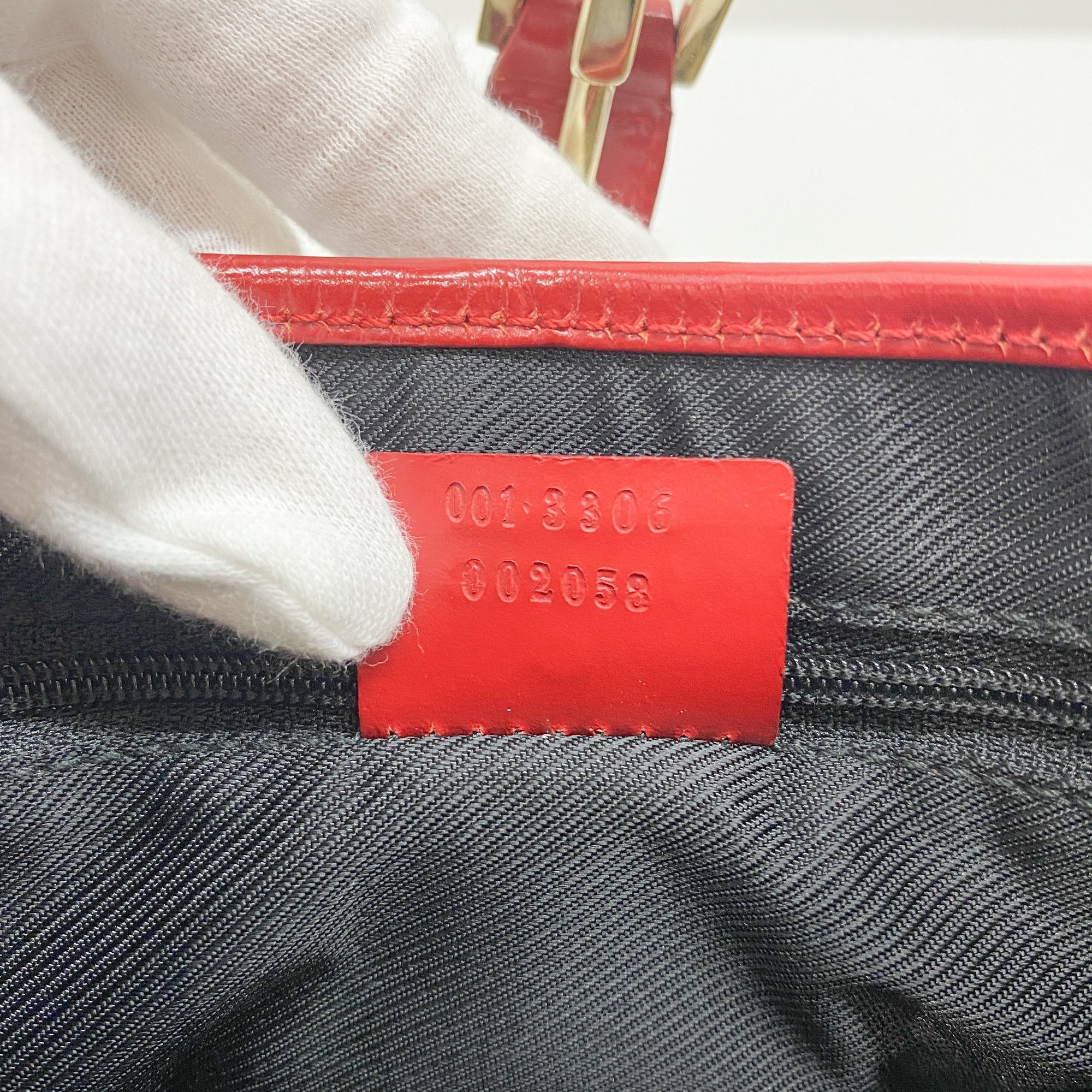 Jackie Red GG Canvas Shoulder Bag