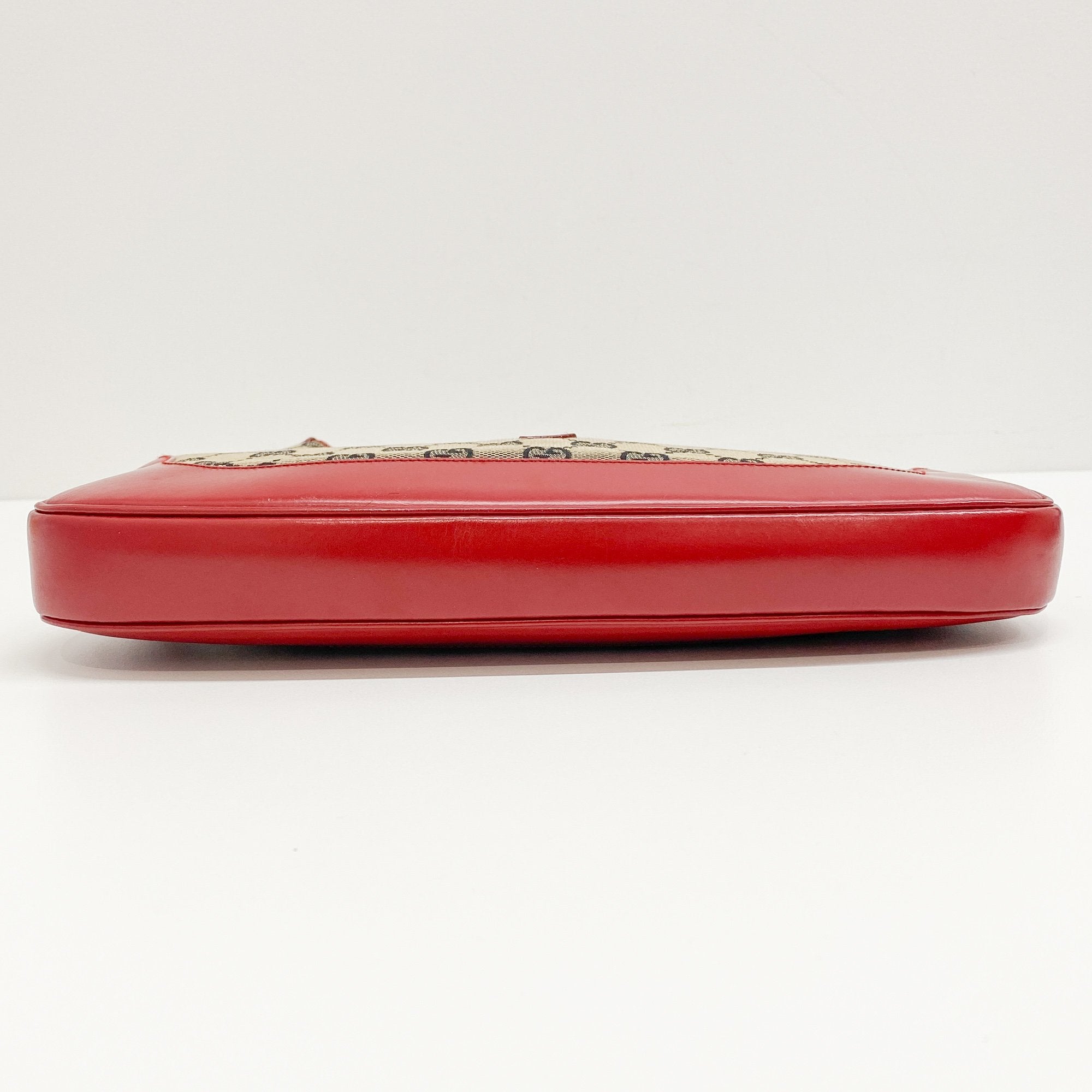 Jackie Red GG Canvas Shoulder Bag