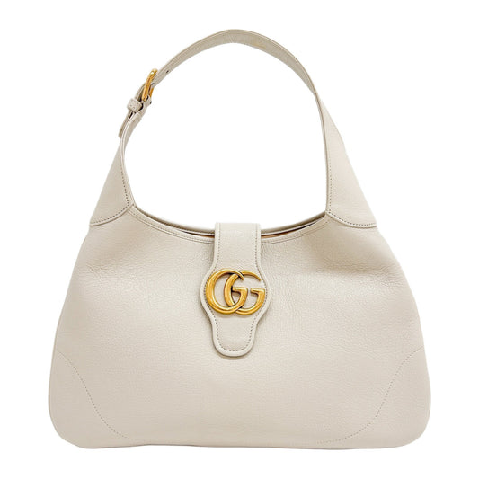 Aphrodite Eggshell White Leather Shoulder Bag