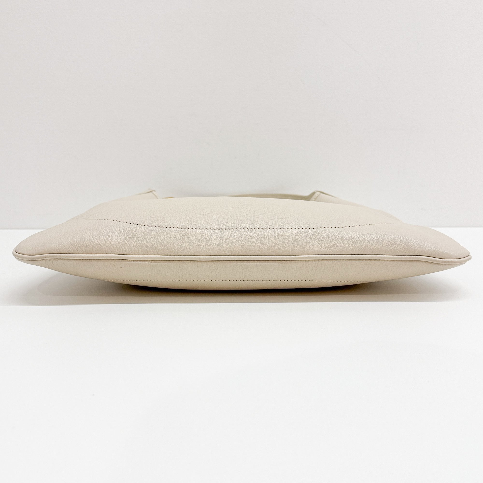 Aphrodite Eggshell White Leather Shoulder Bag