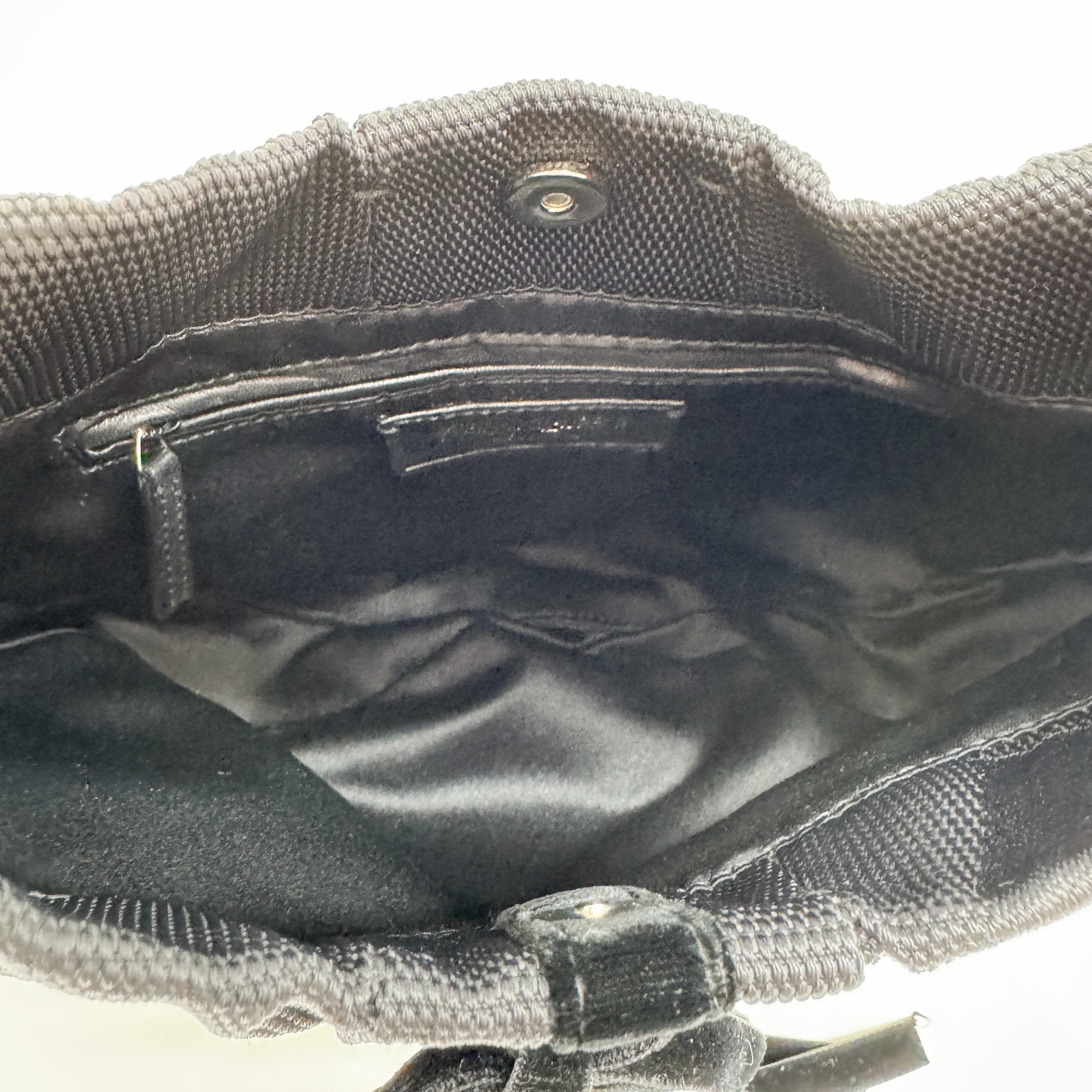 Vintage Black Mesh and Velvet Hobo Bag