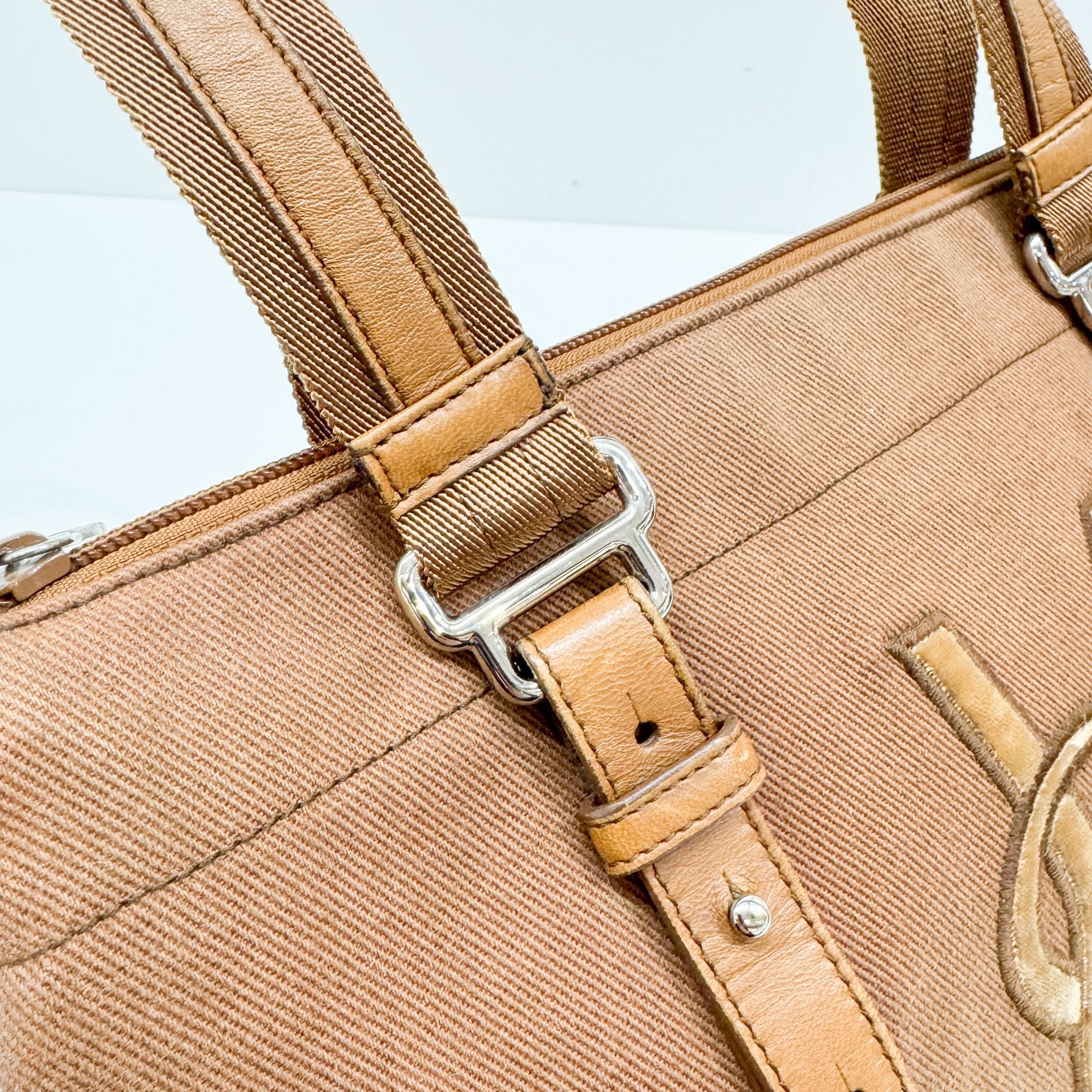 Kahala Brown Cotton Tote Bag