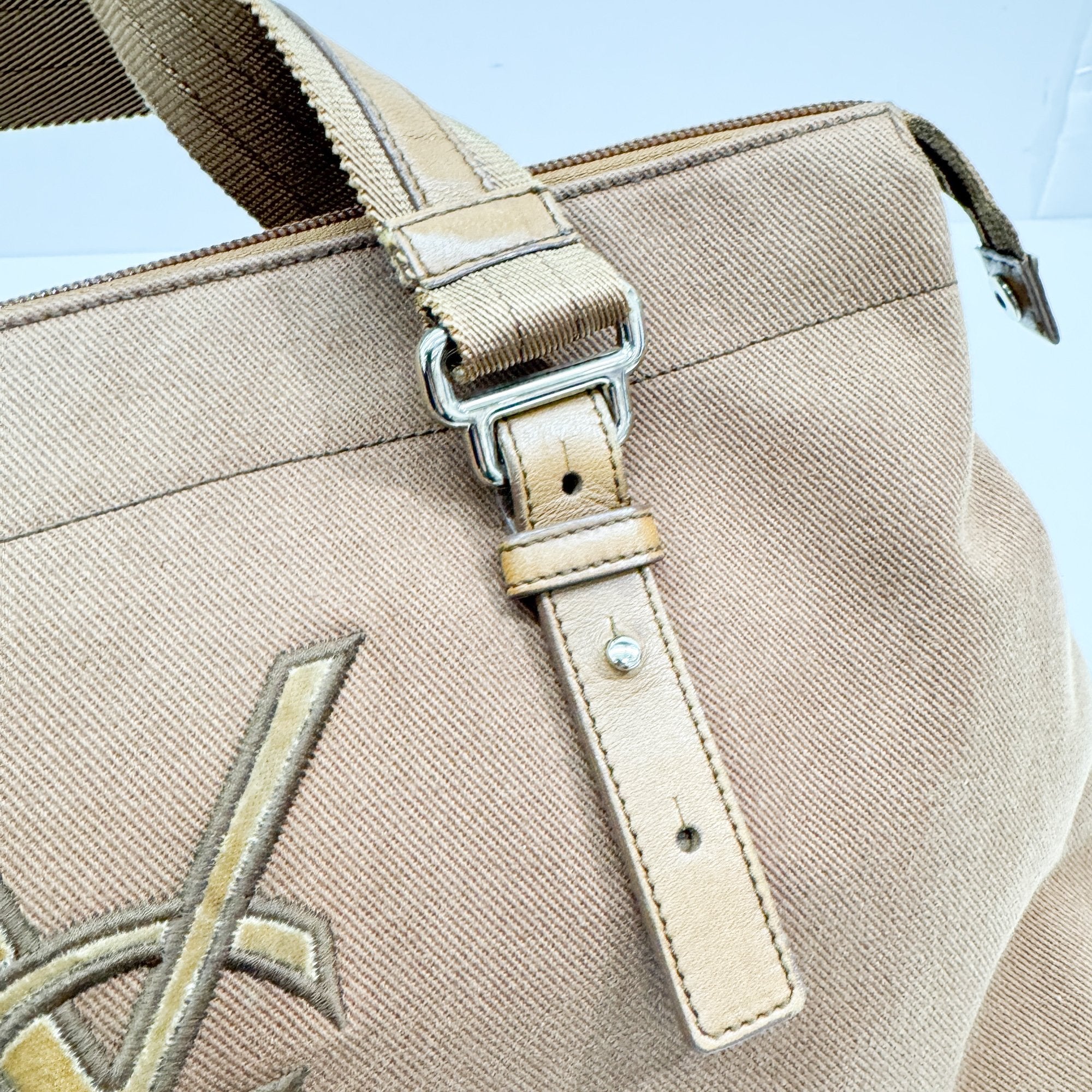 Kahala Brown Cotton Tote Bag