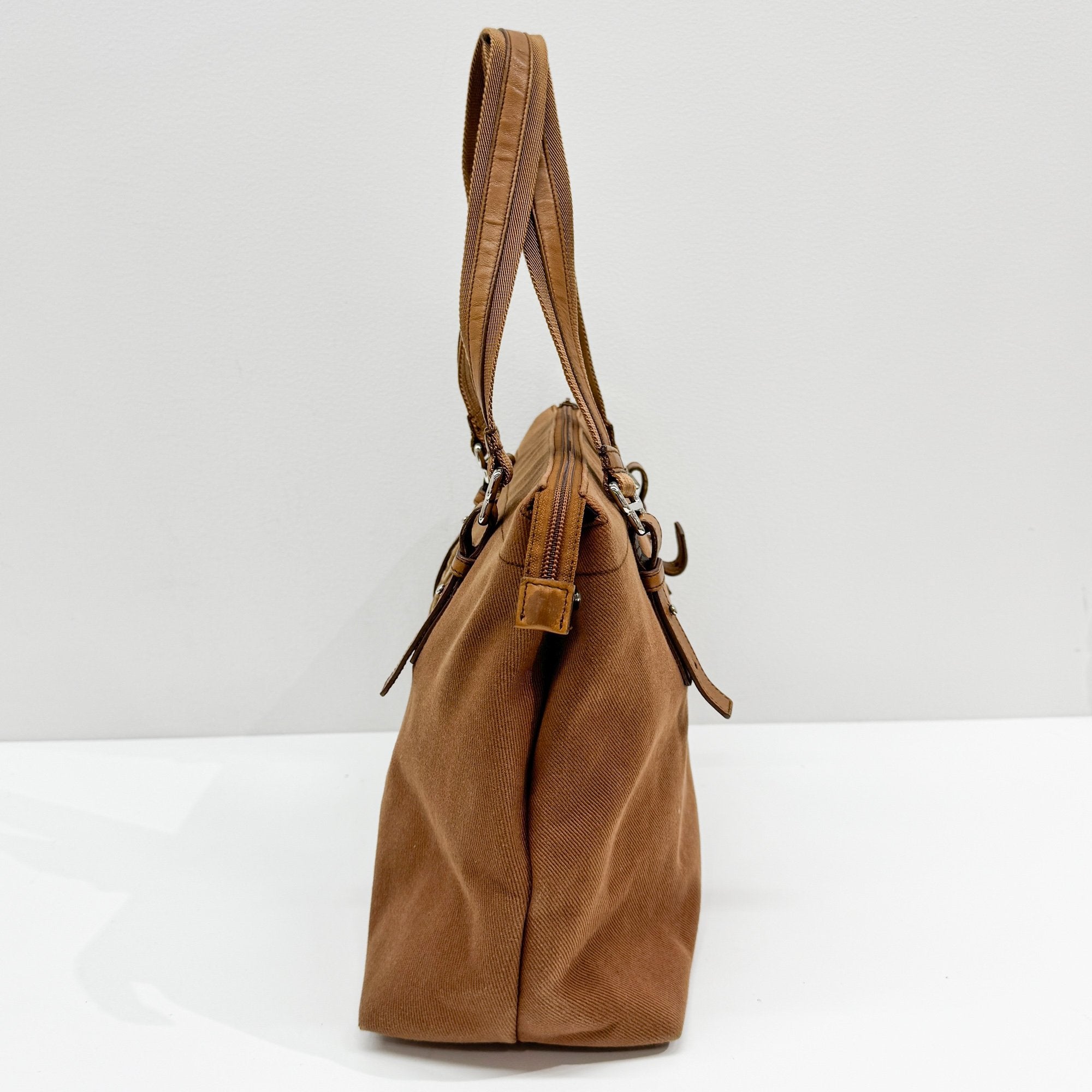 Kahala Brown Cotton Tote Bag