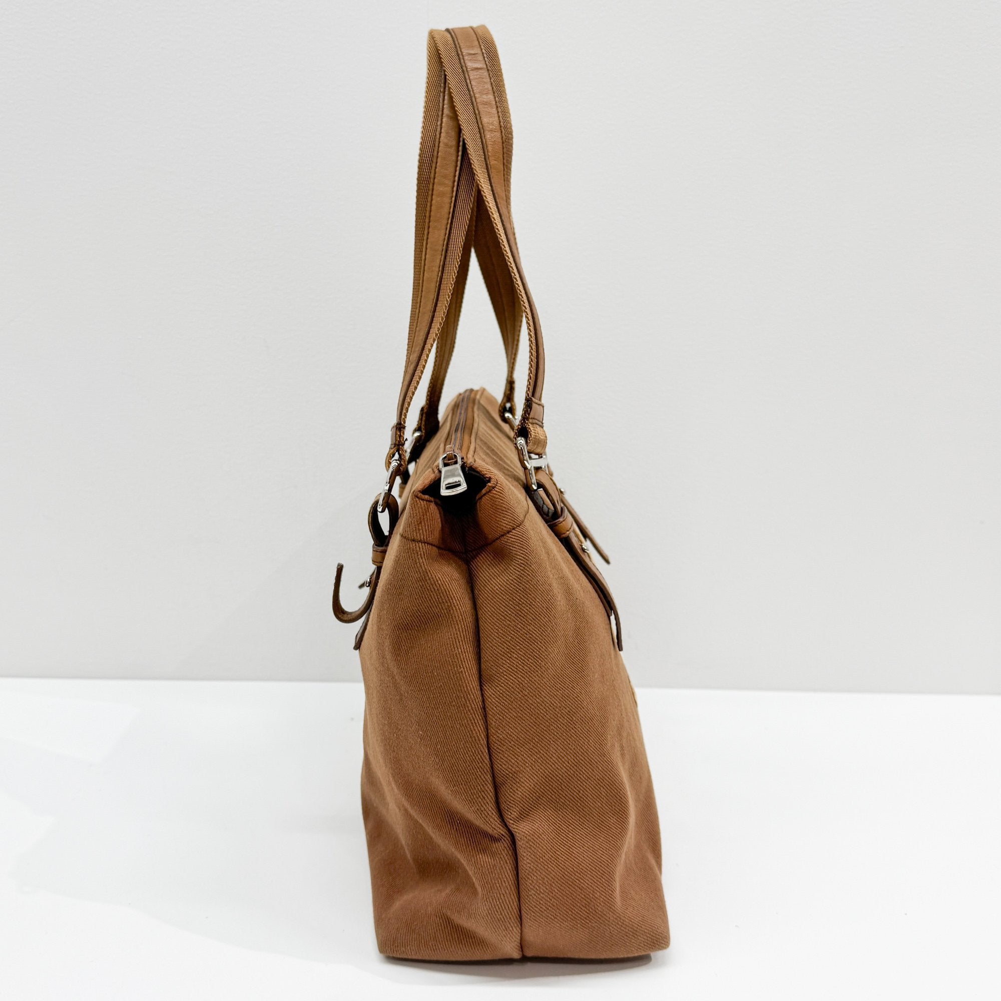 Kahala Brown Cotton Tote Bag