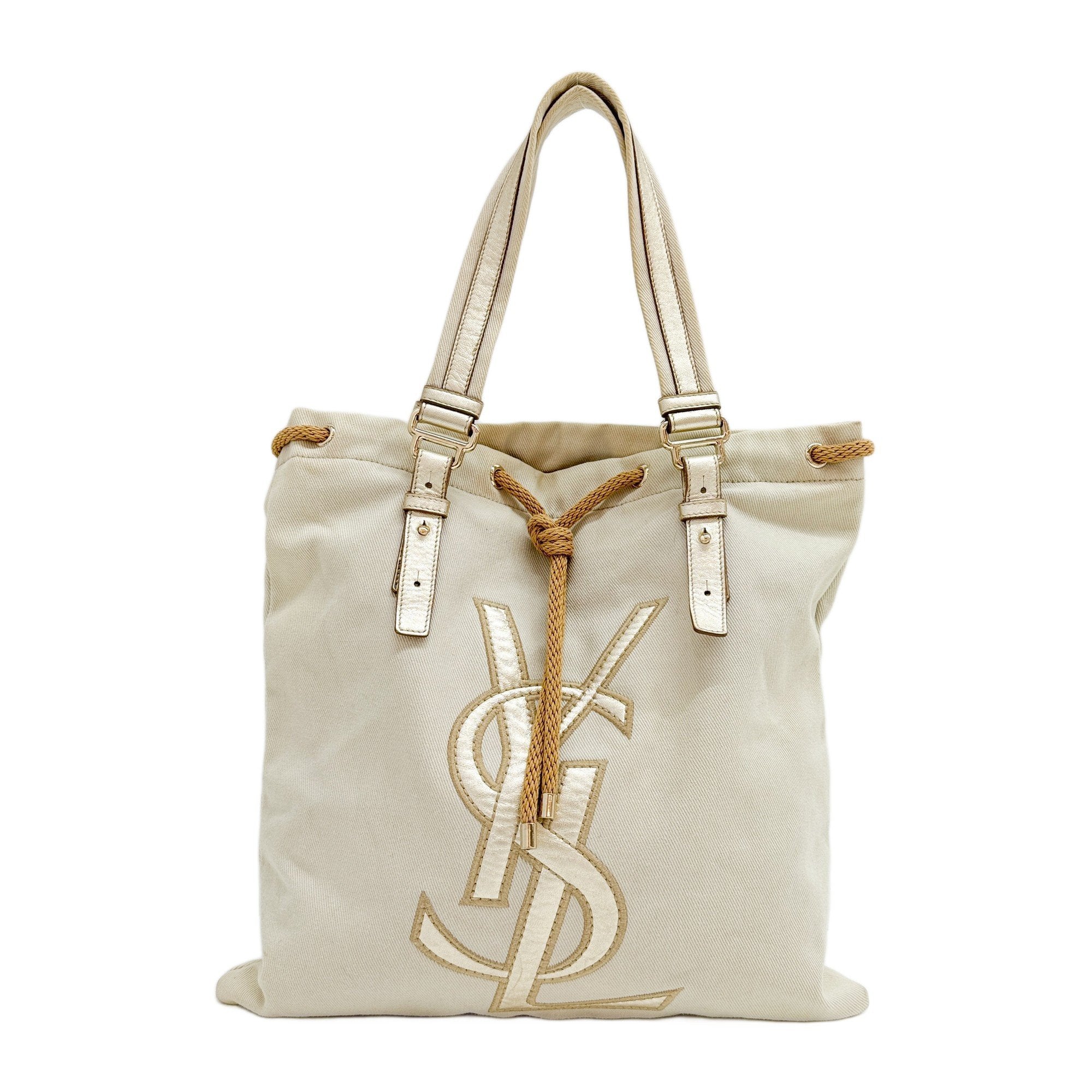 Kahala Eggshell White Cotton Tote Bag