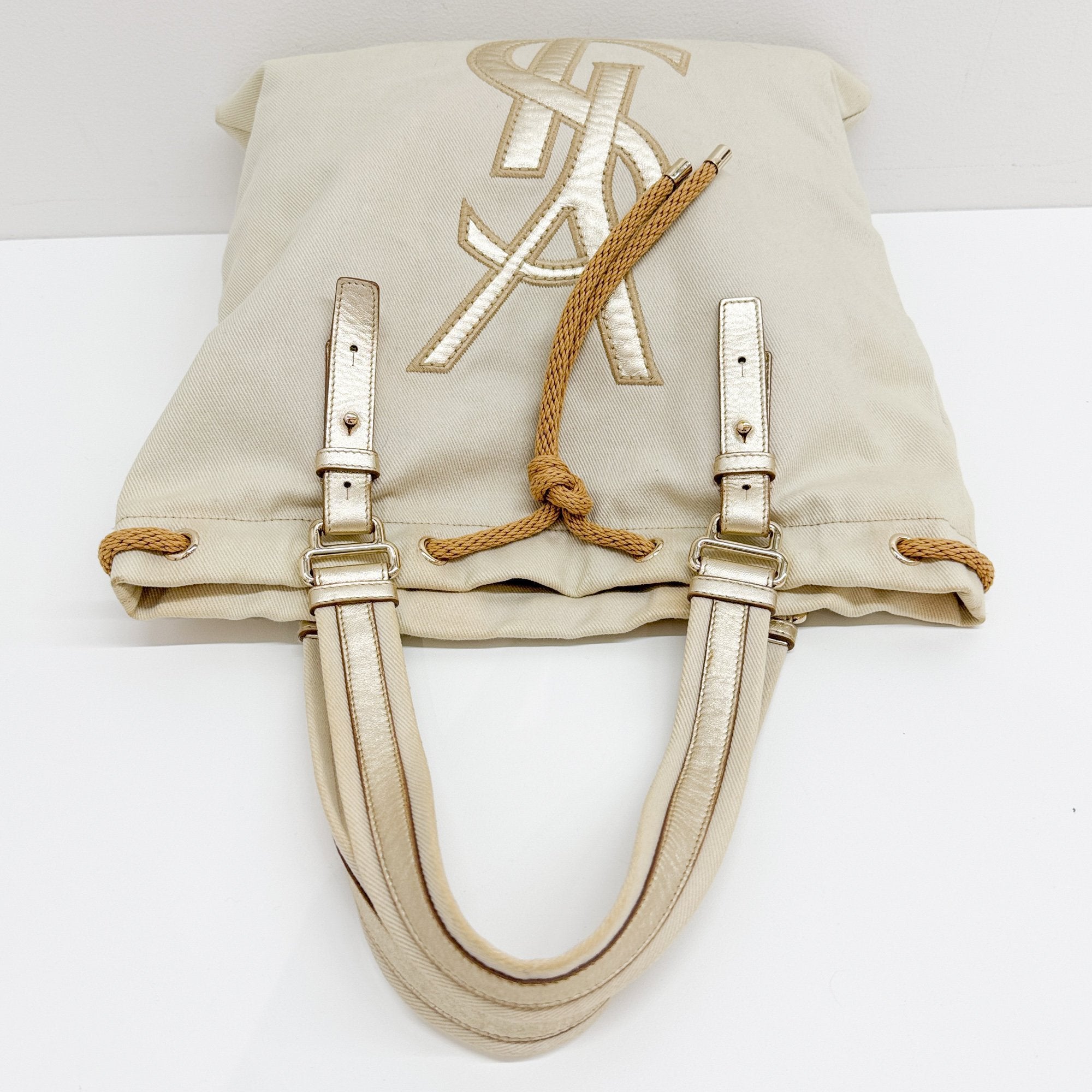 Kahala Eggshell White Cotton Tote Bag