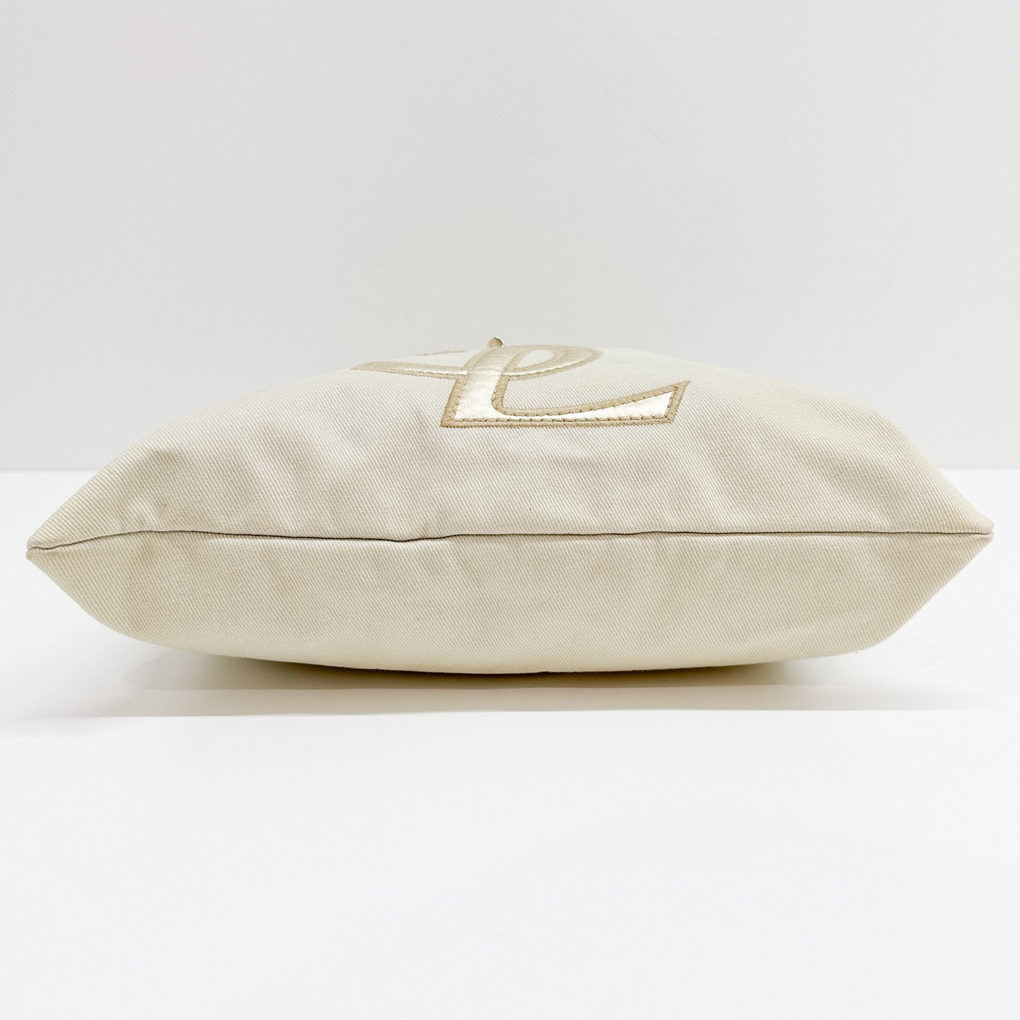 Kahala Eggshell White Cotton Tote Bag