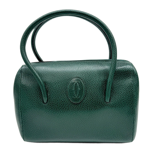 Must Line Green Leather Hand Bag