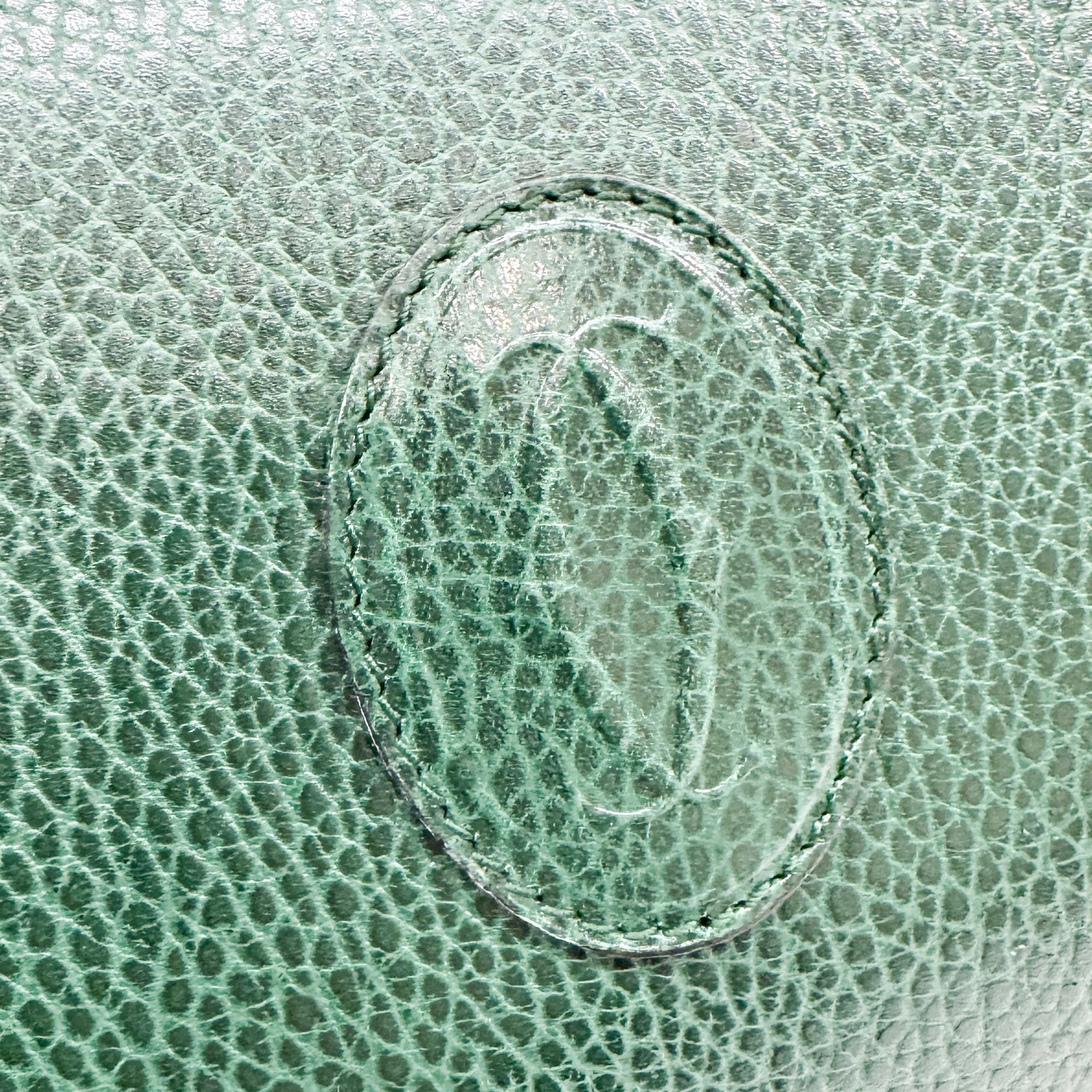 Must Line Green Leather Hand Bag