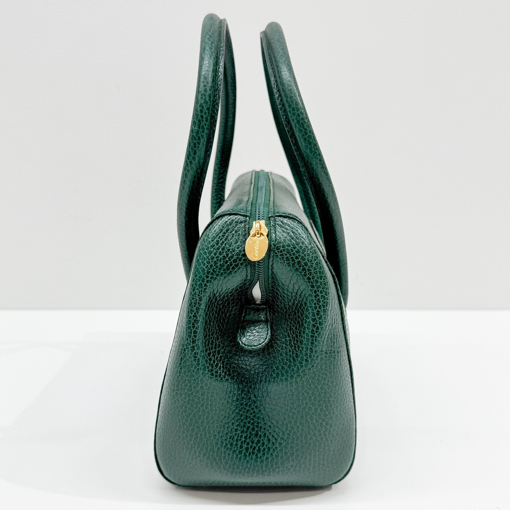 Must Line Green Leather Hand Bag