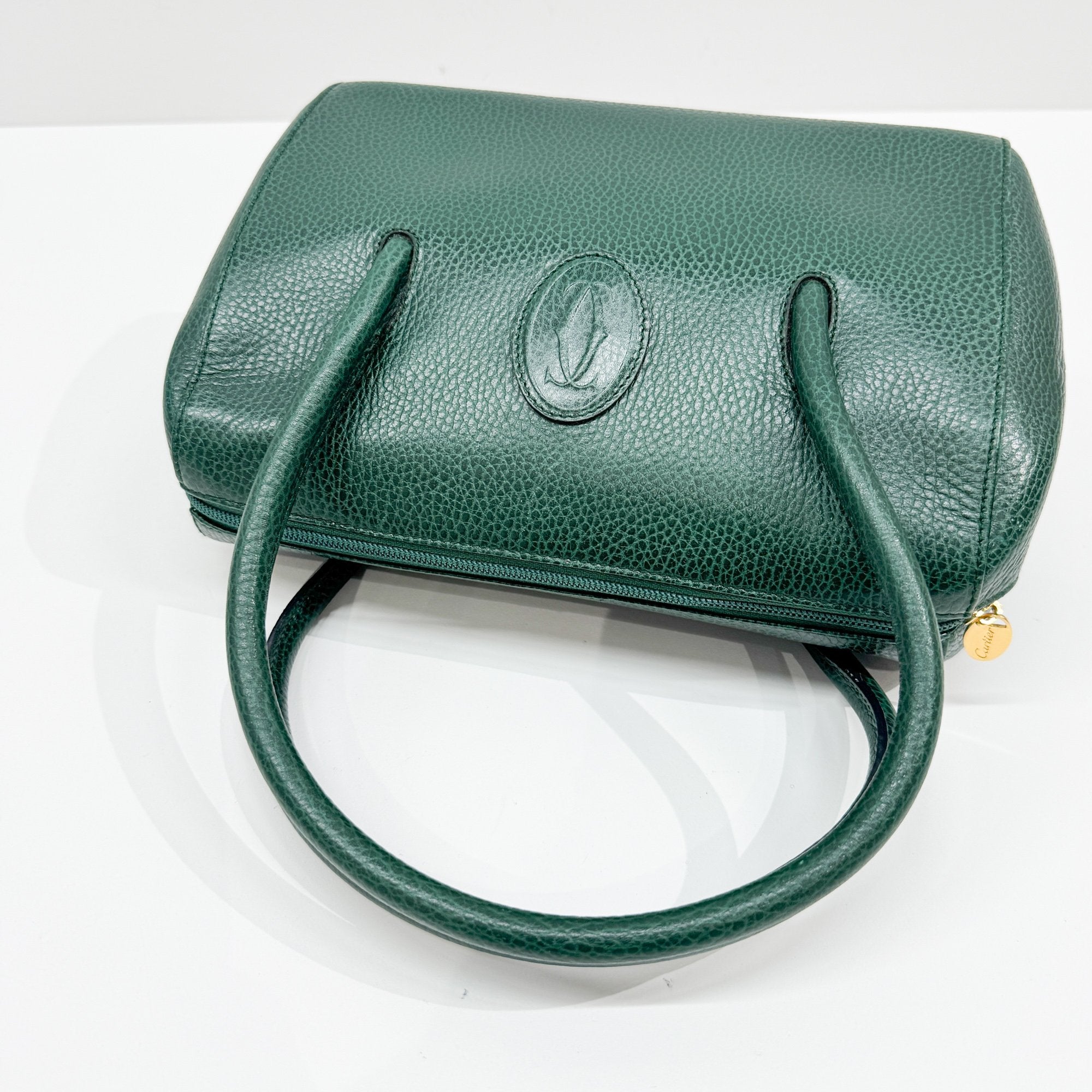 Must Line Green Leather Hand Bag
