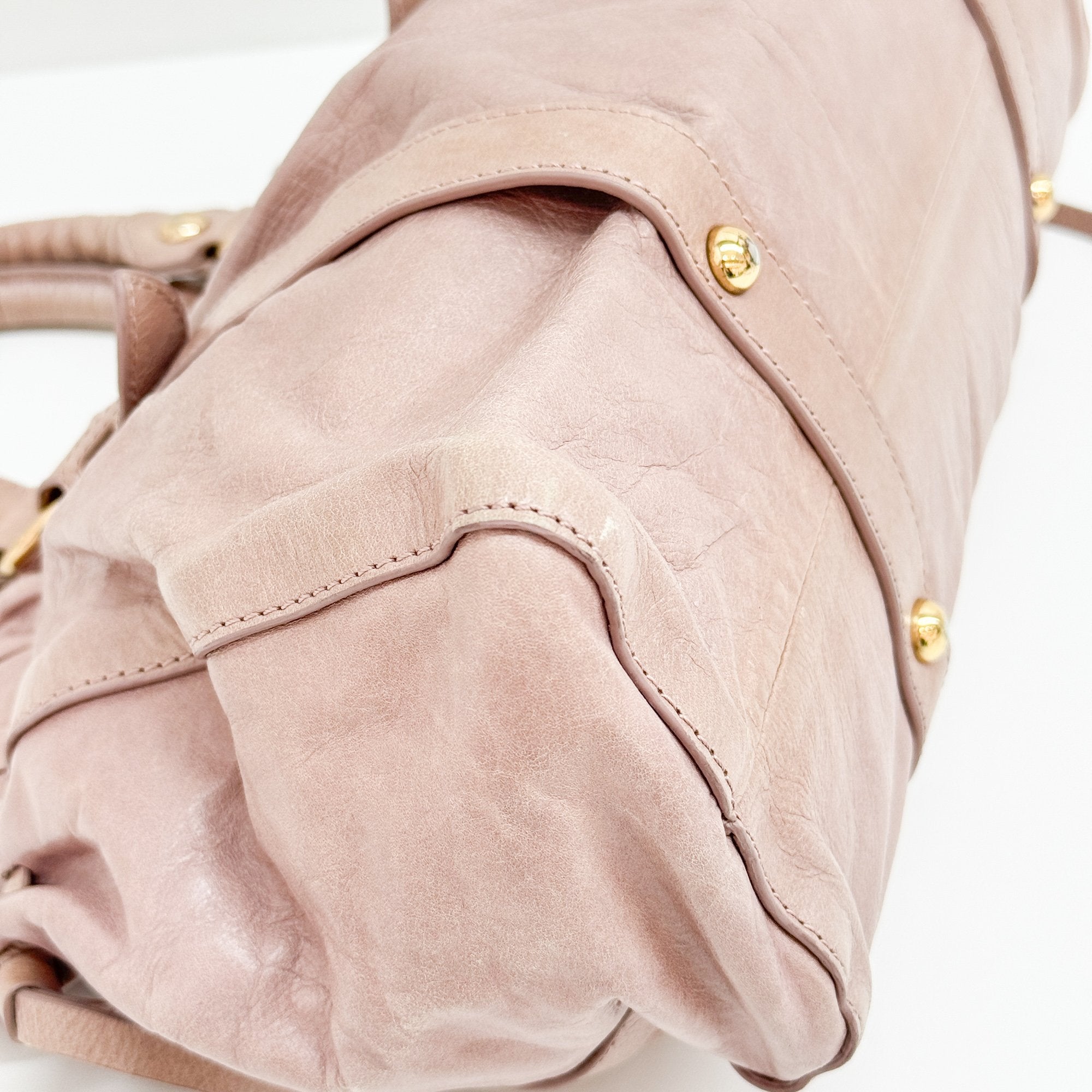 Vitello Brown Leather Hand Bag