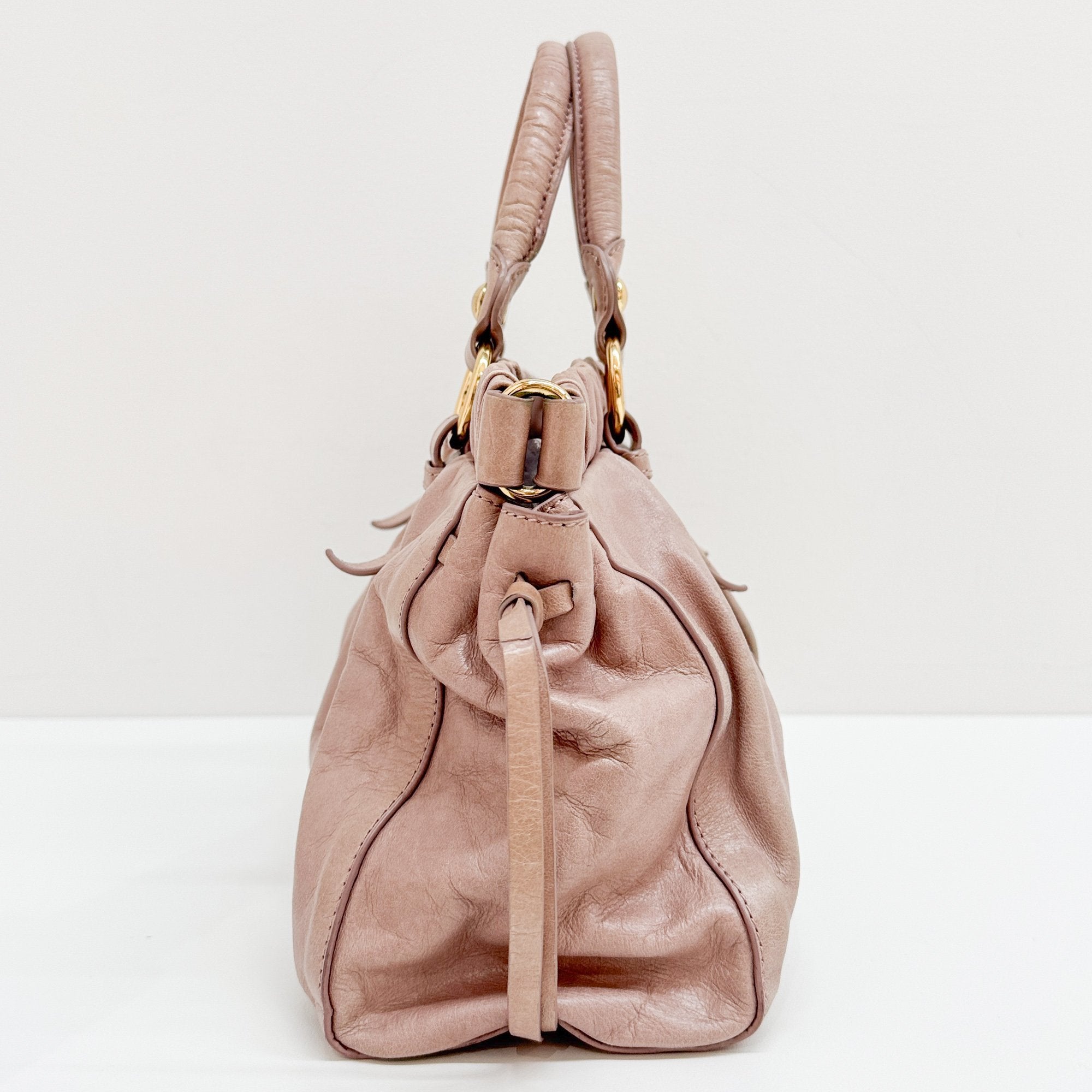 Vitello Brown Leather Hand Bag