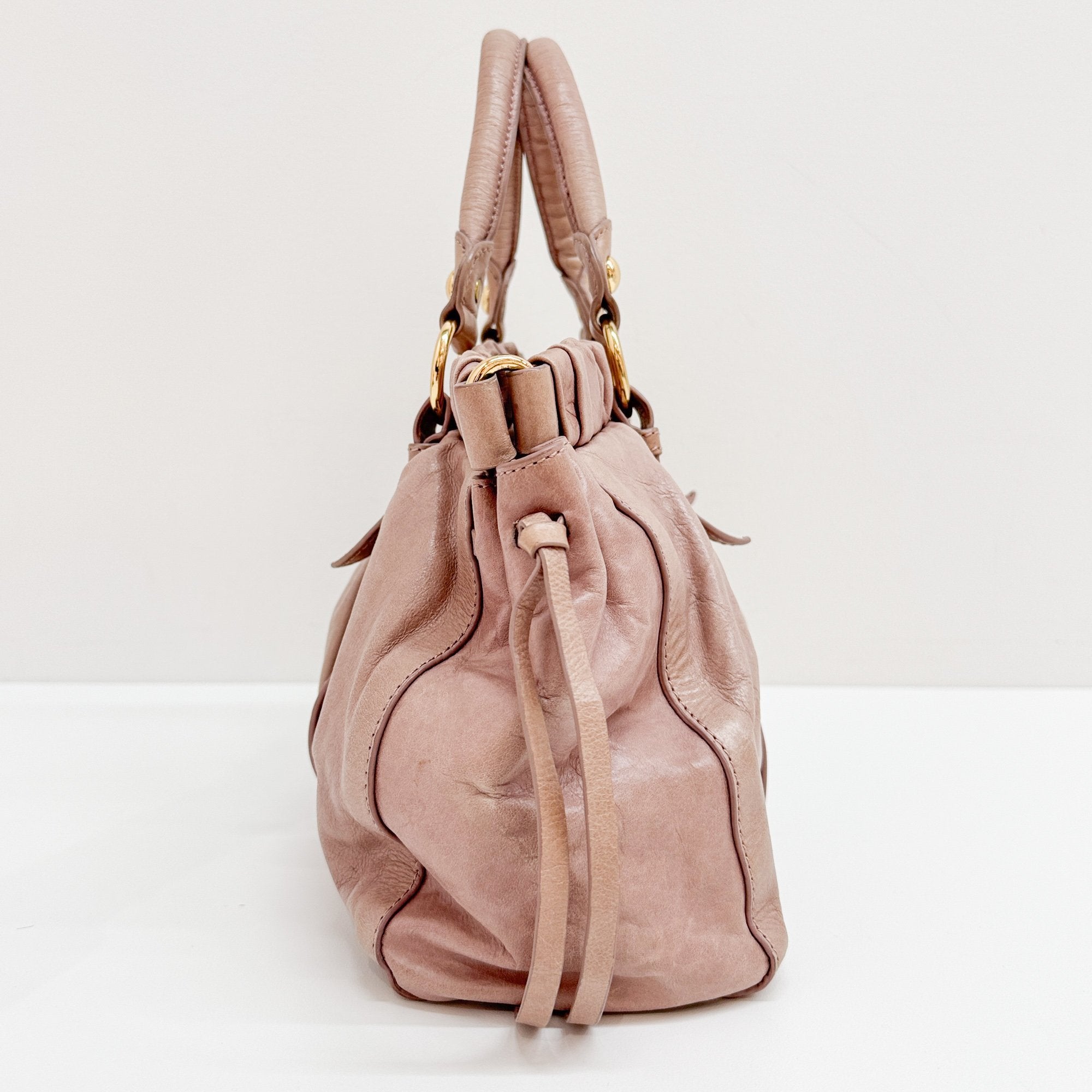 Vitello Brown Leather Hand Bag