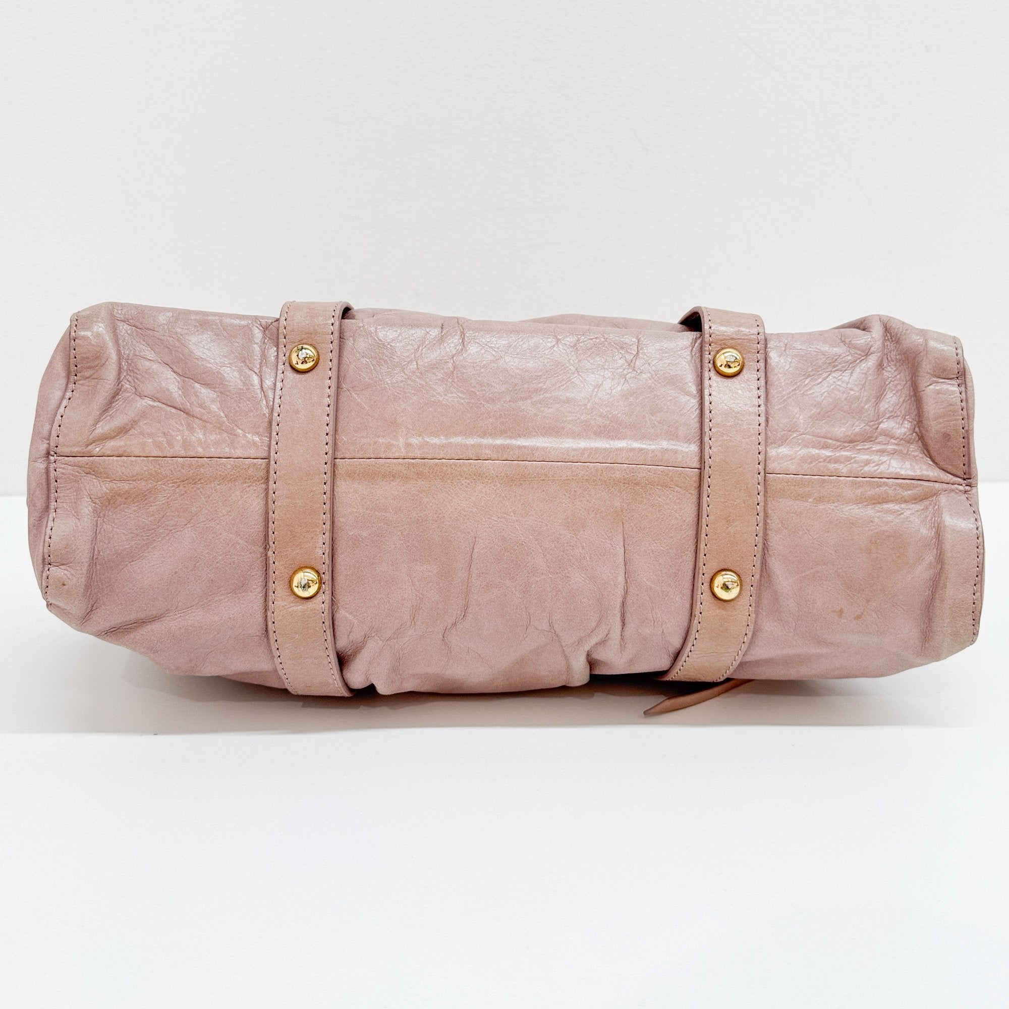 Vitello Brown Leather Hand Bag