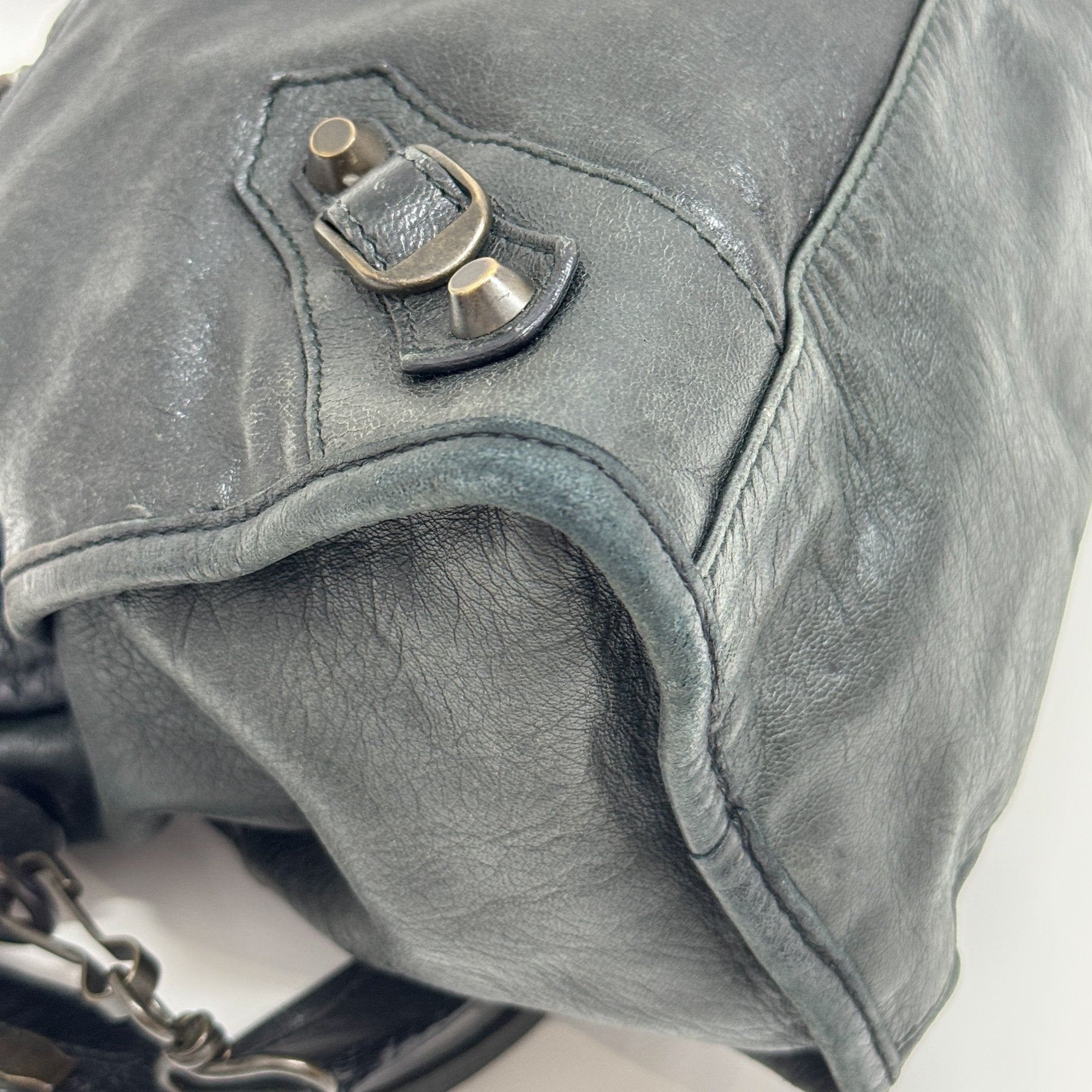 The City Black Leather Two-way Bag