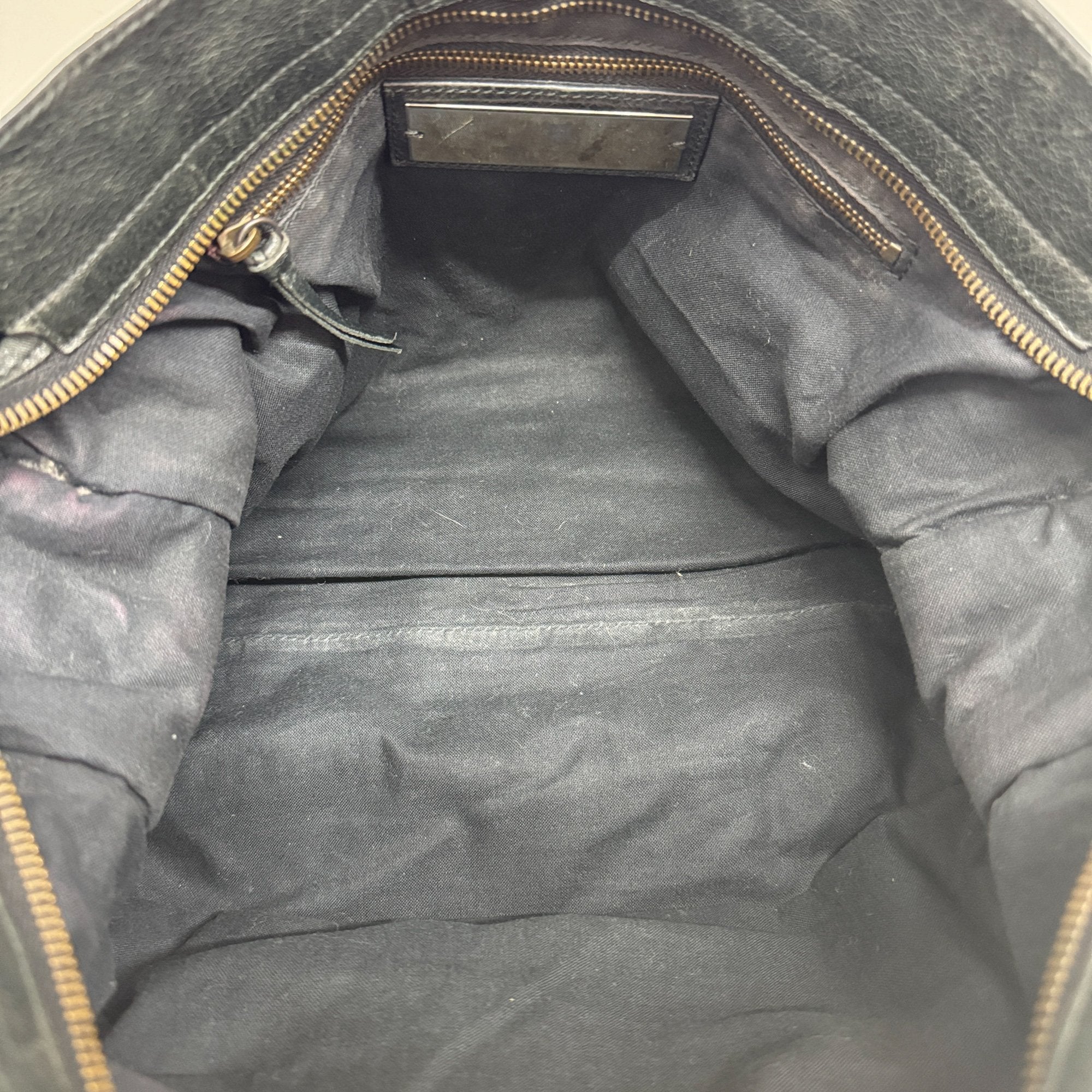 The City Black Leather Two-way Bag