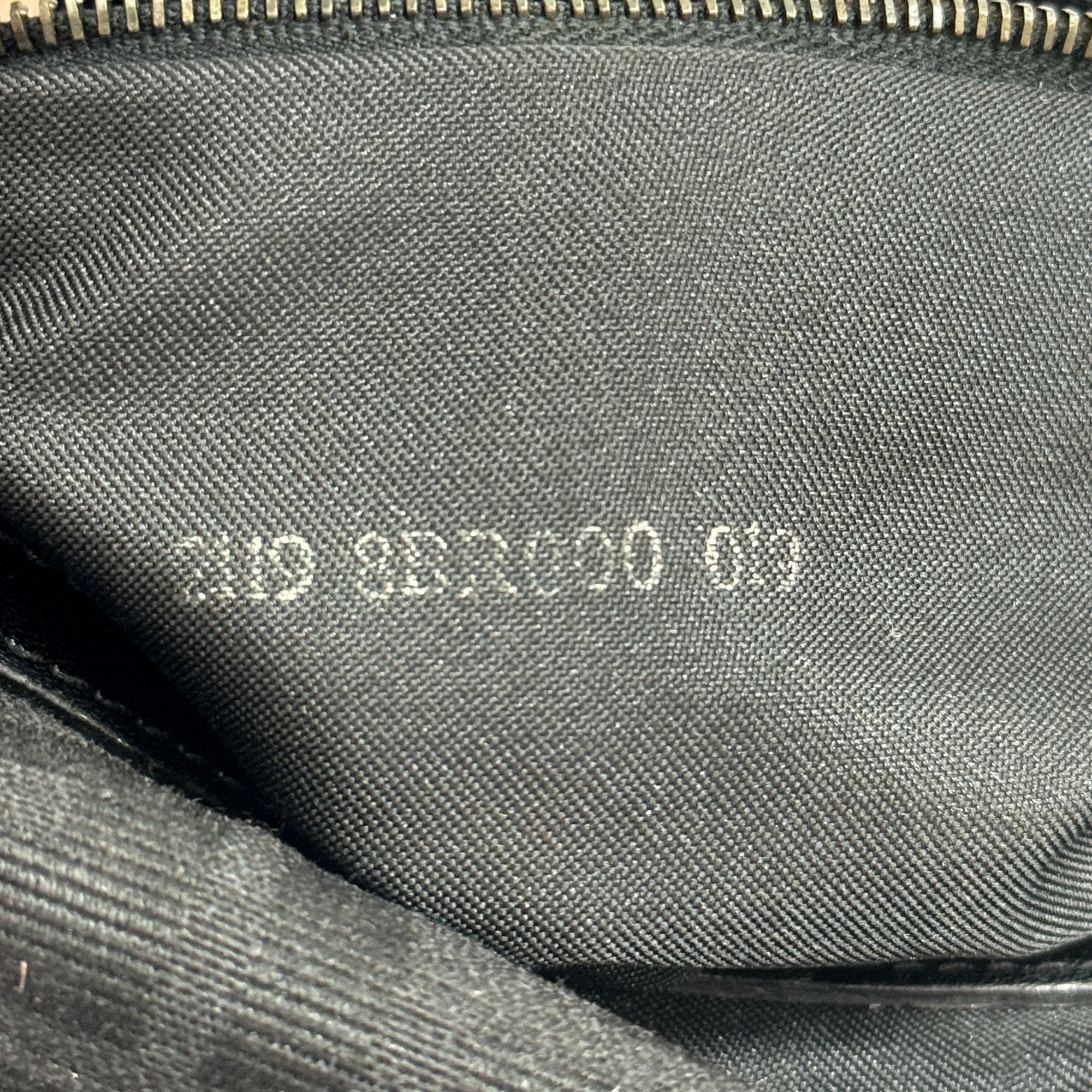 Baguette Black Zucca Canvas Shoulder Bag