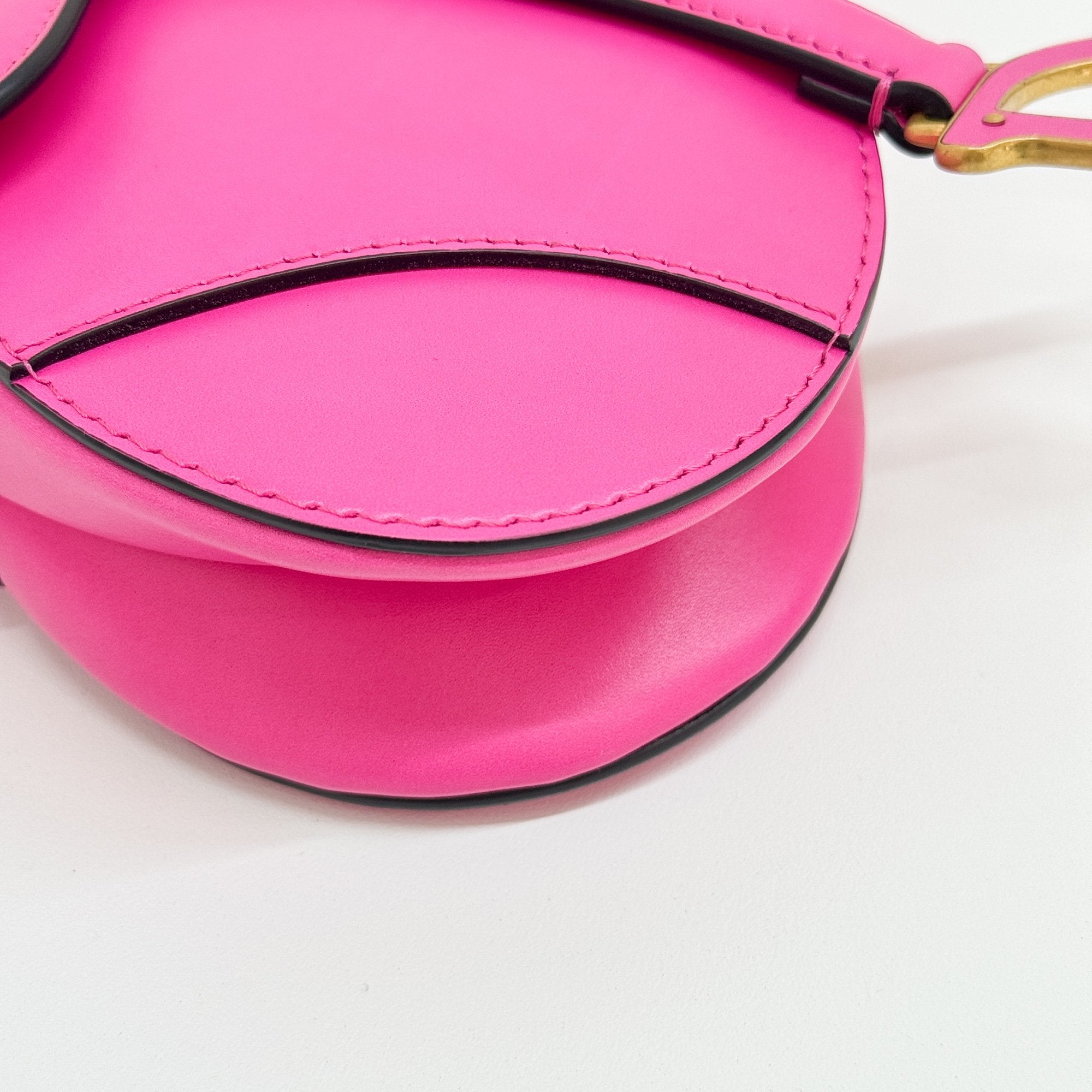 Mini Saddle Hot Pink Leather Two Way Bag