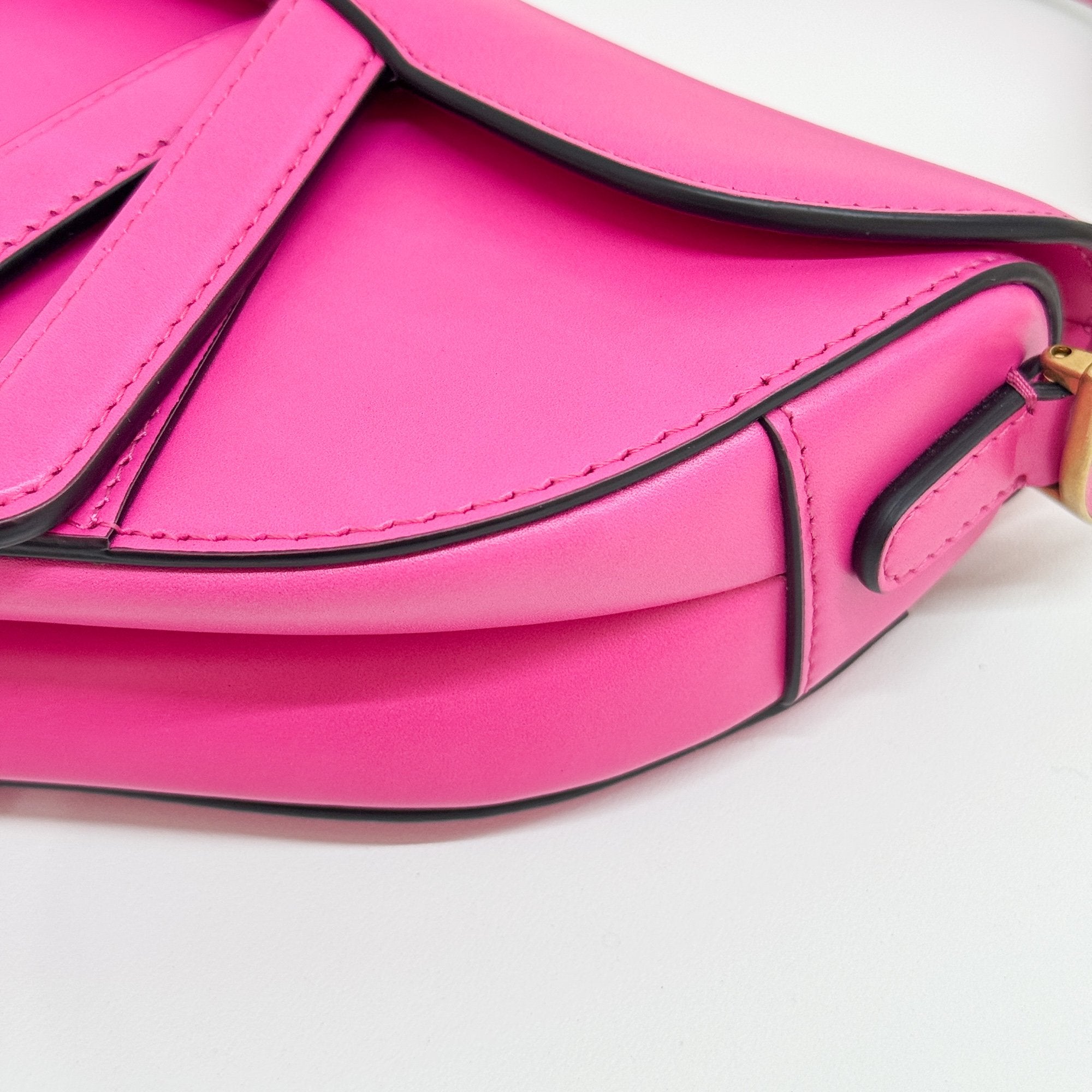 Mini Saddle Hot Pink Leather Two Way Bag