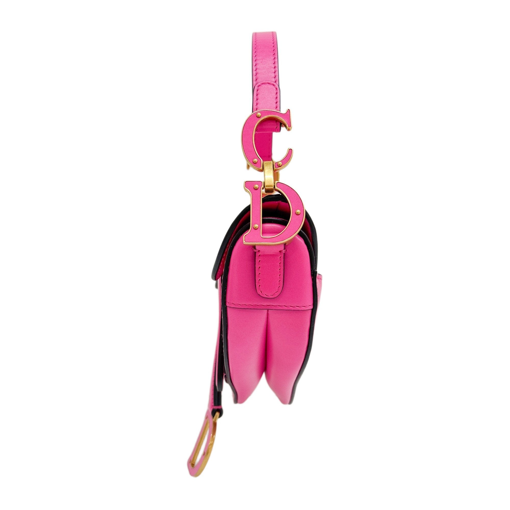 Mini Saddle Hot Pink Leather Two Way Bag