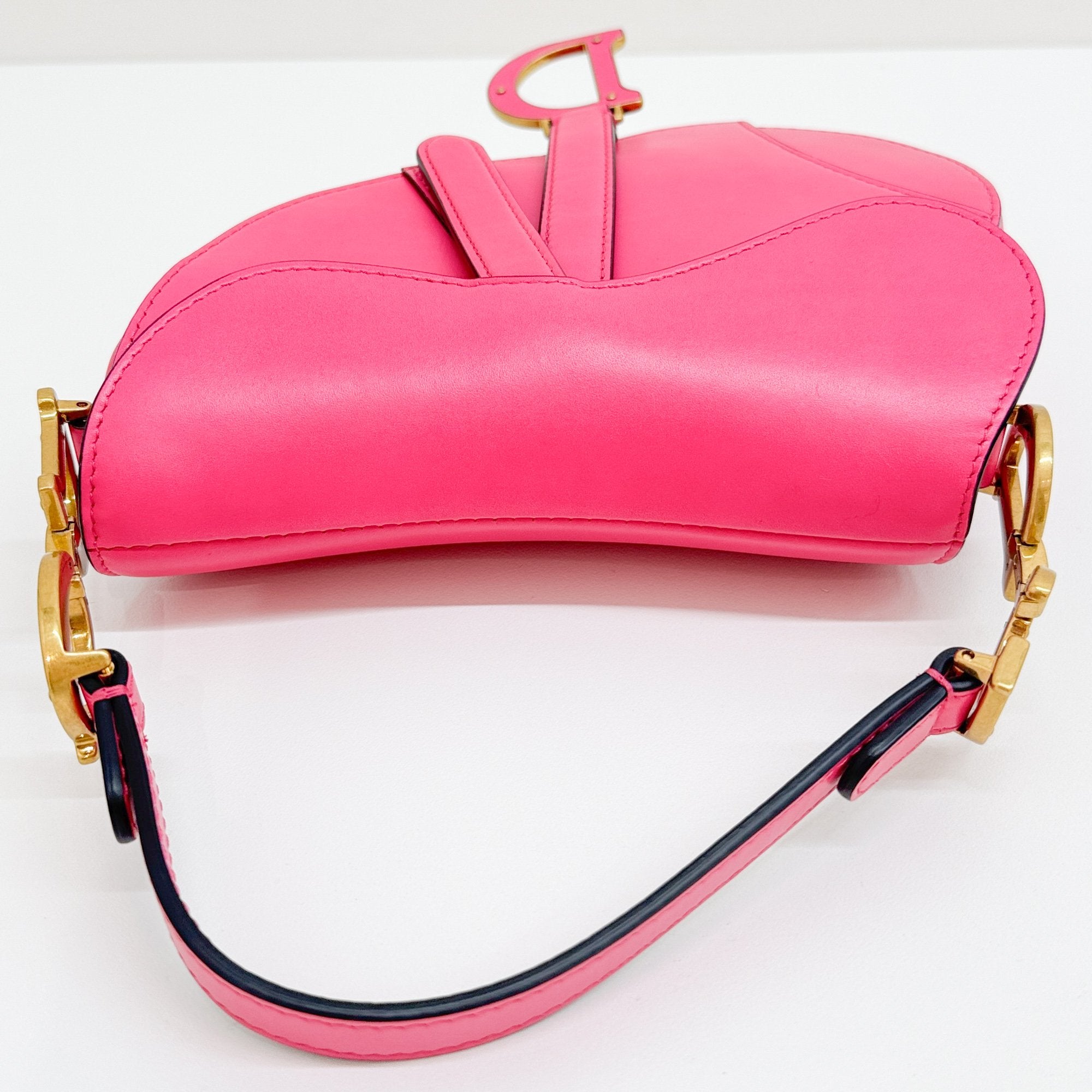 Mini Saddle Hot Pink Leather Two Way Bag